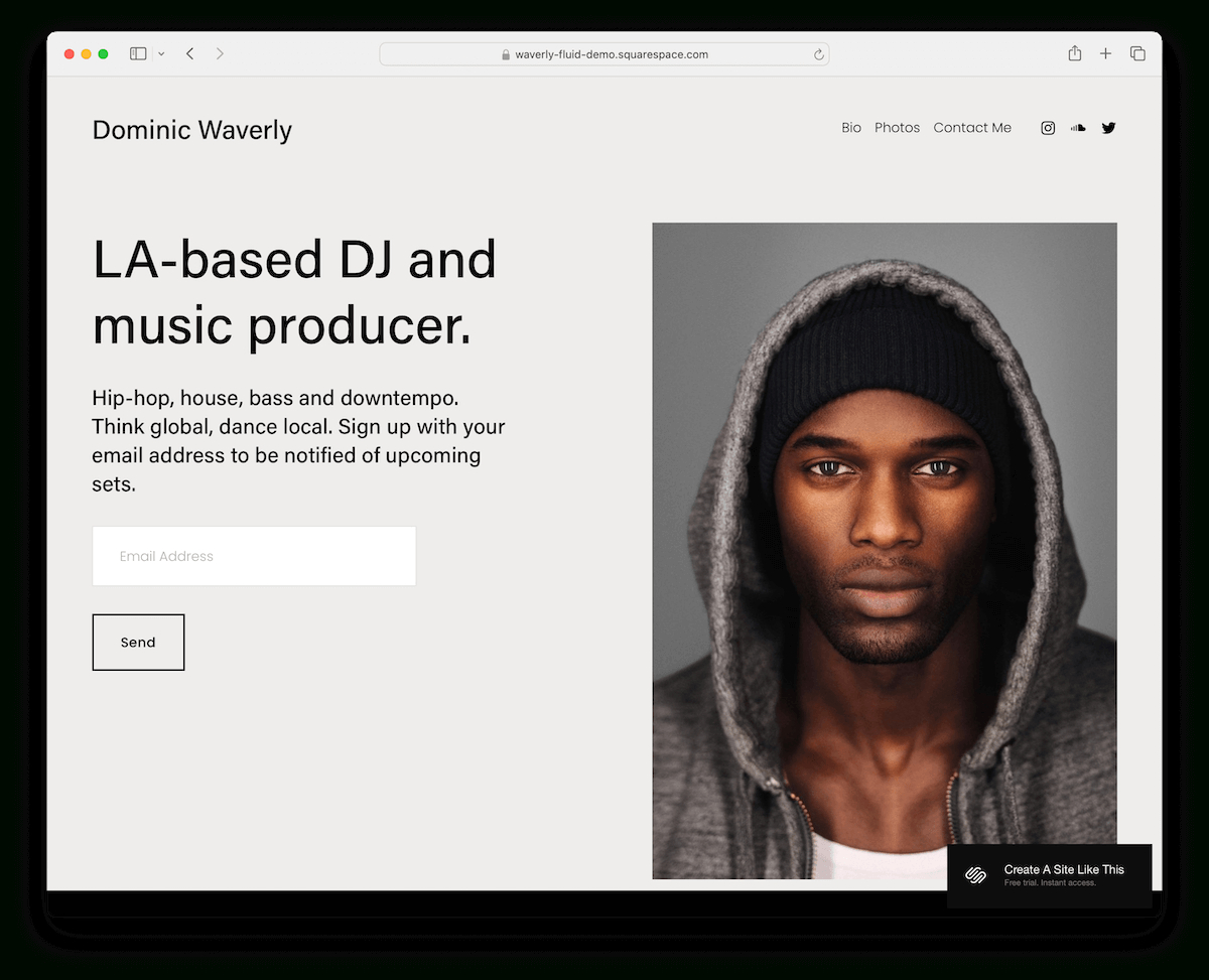 8 Best Squarespace Musician Templates 2025 - Colorlib throughout Free Dj Bio Templates