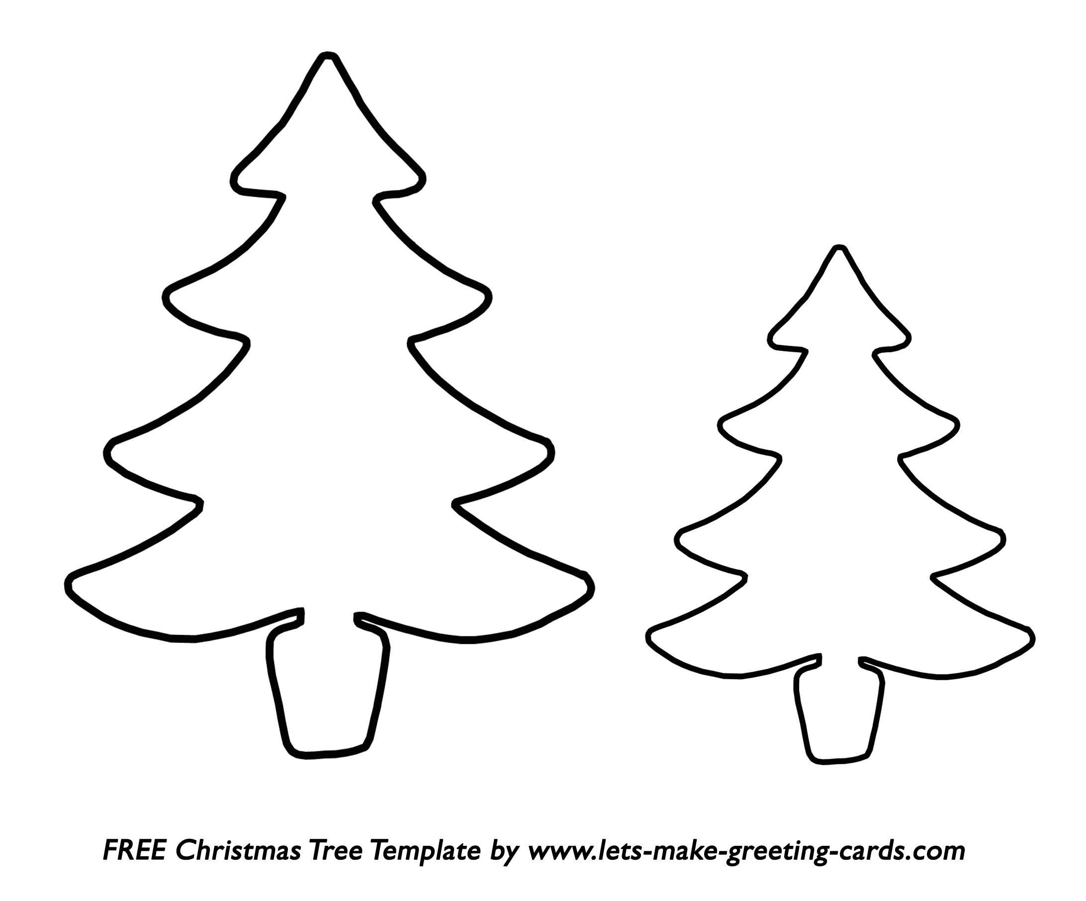 8 Free Christmas Tree Templates inside Free Printable Pine Tree Stencils