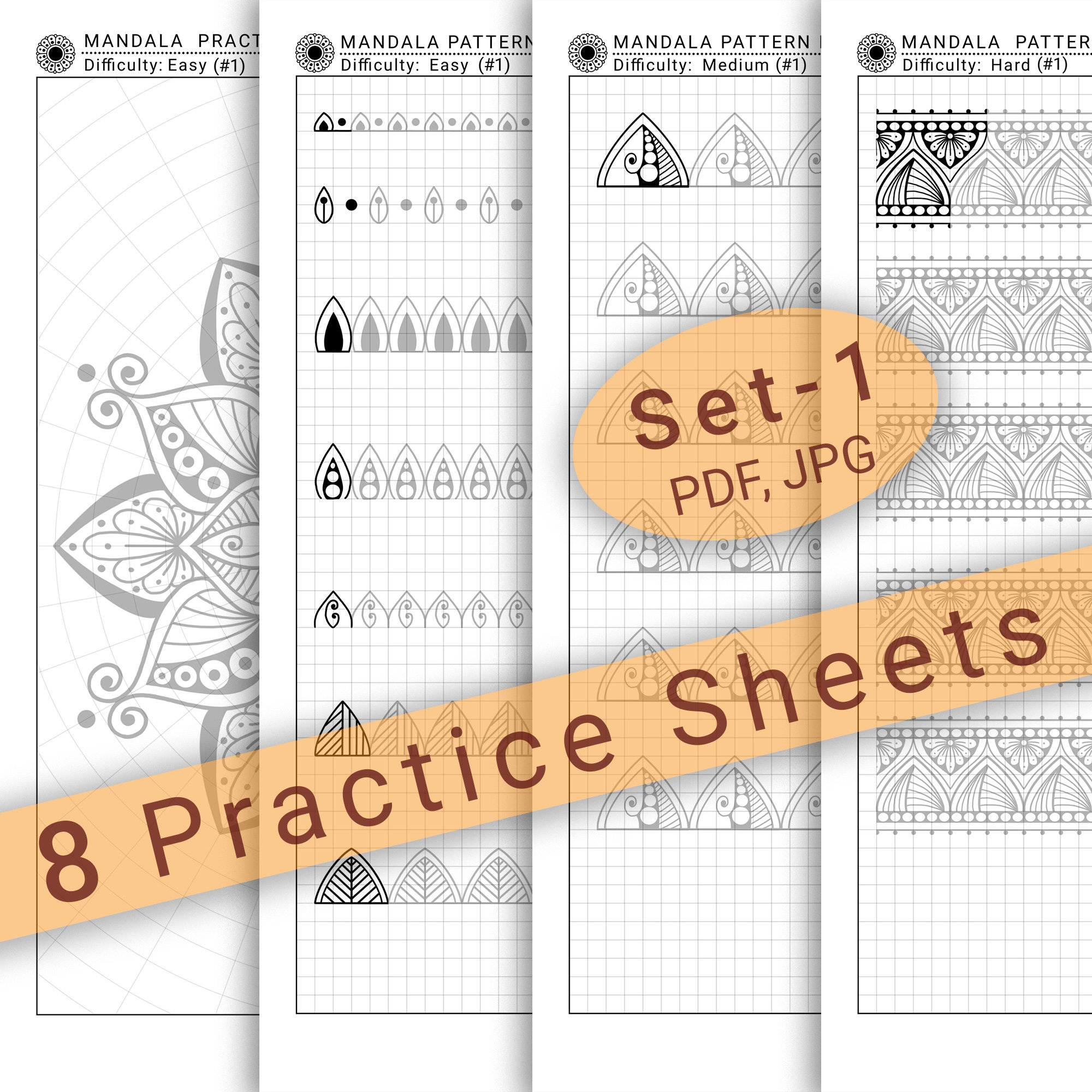 8 Mandala Practice Sheets (Set-1) In Pdf/Jpg For Mandala Practice within Patterns Printable Mandala Practice Sheets