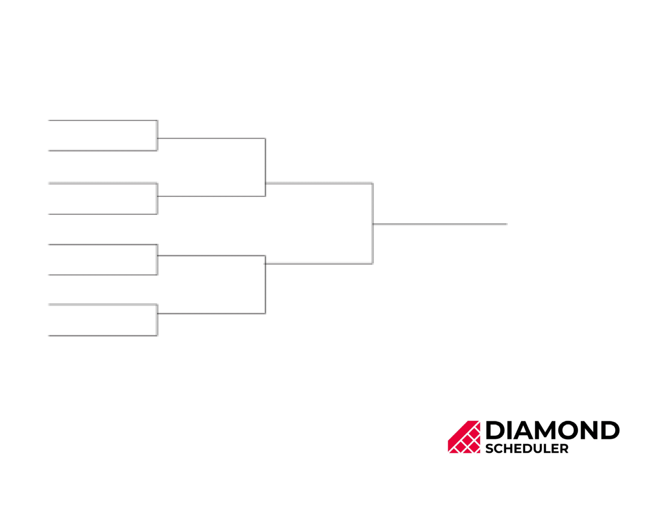 8-Team Single Elimination Bracket Printable | Diamond Scheduler for Free Printable Brackets