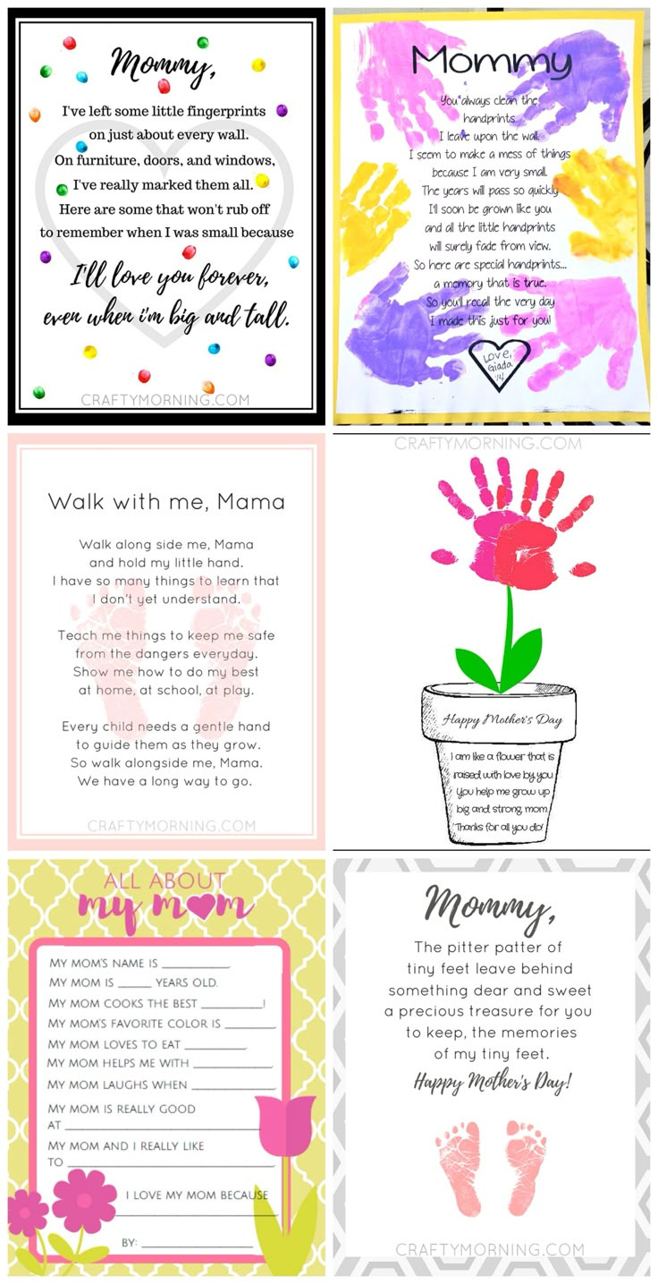 9 Free Mother&amp;#039;S Day Printables (Poems) - Crafty Morning intended for Free Printable Mothers Day Poems
