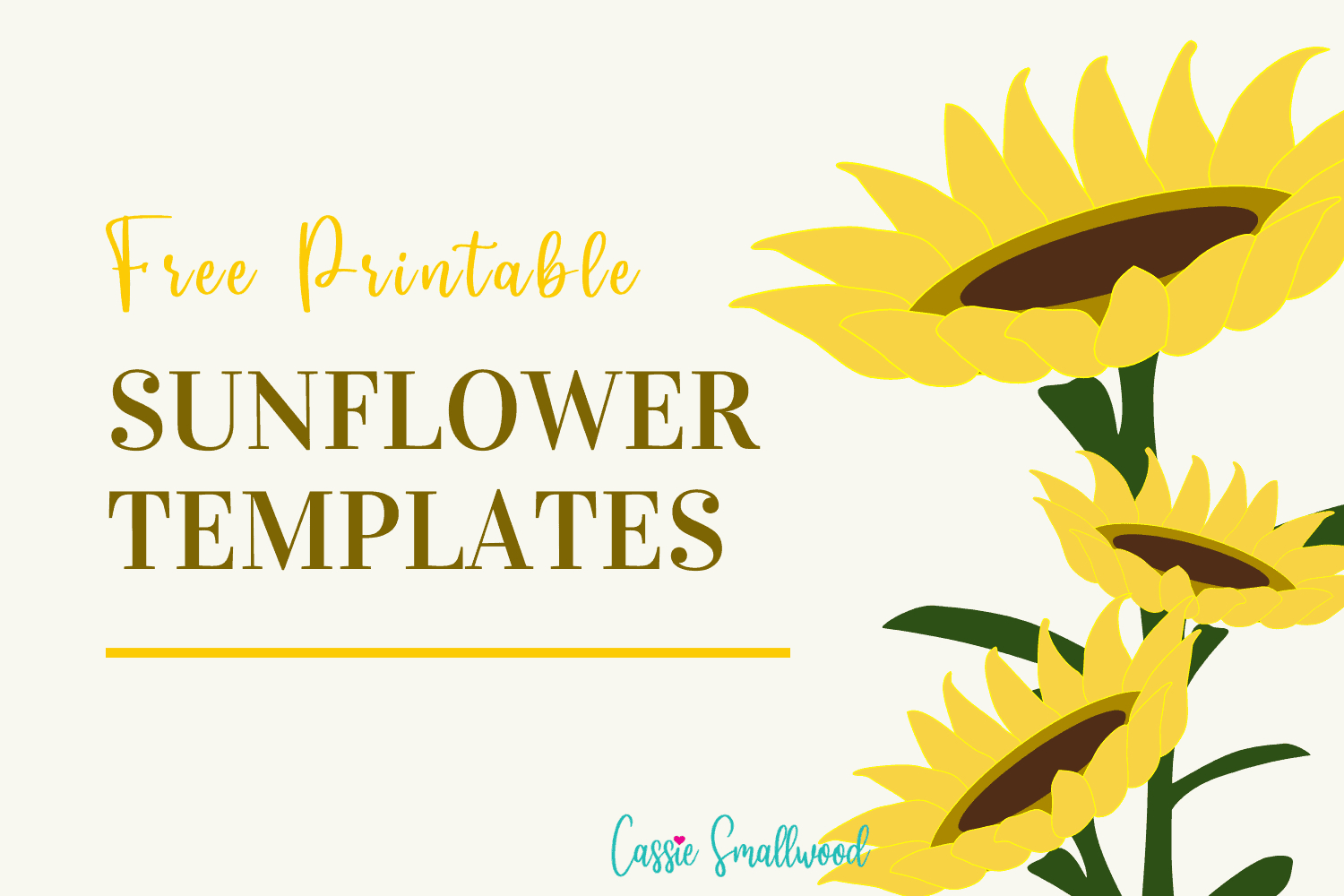 9 Free Printable Sunflower Templates - Cassie Smallwood within Free Printable Sunflower Patterns