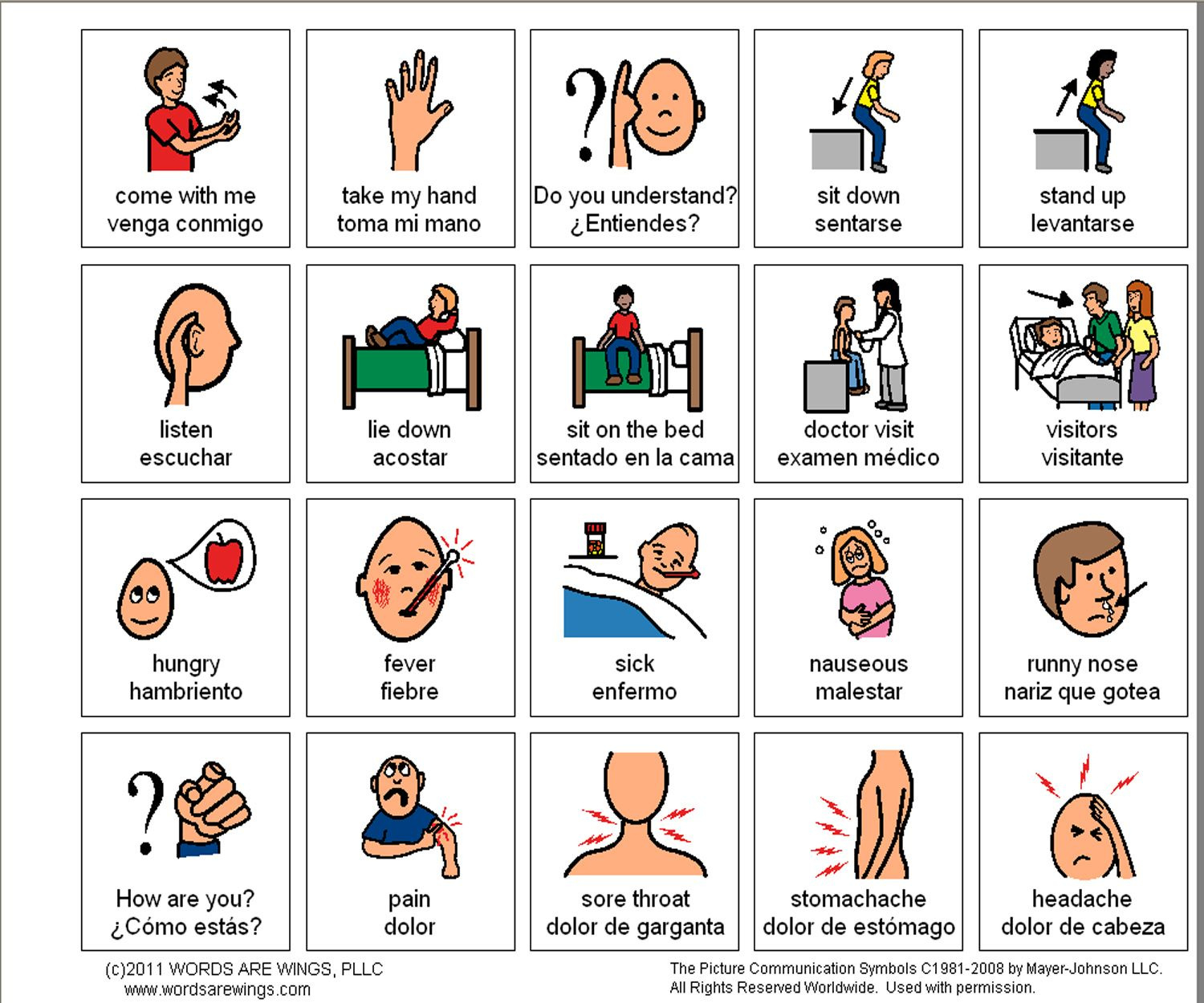 9 Medical Communication Boards And Communication Board Ideas To with regard to Spanish Communication Board Free Printable
