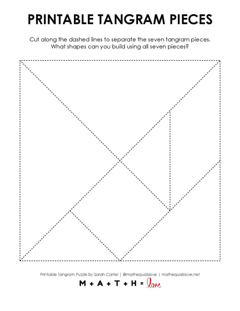97 Free Tangram Puzzles (Printable Pdf Challenges) with Free Printable Tangram Puzzle Patterns