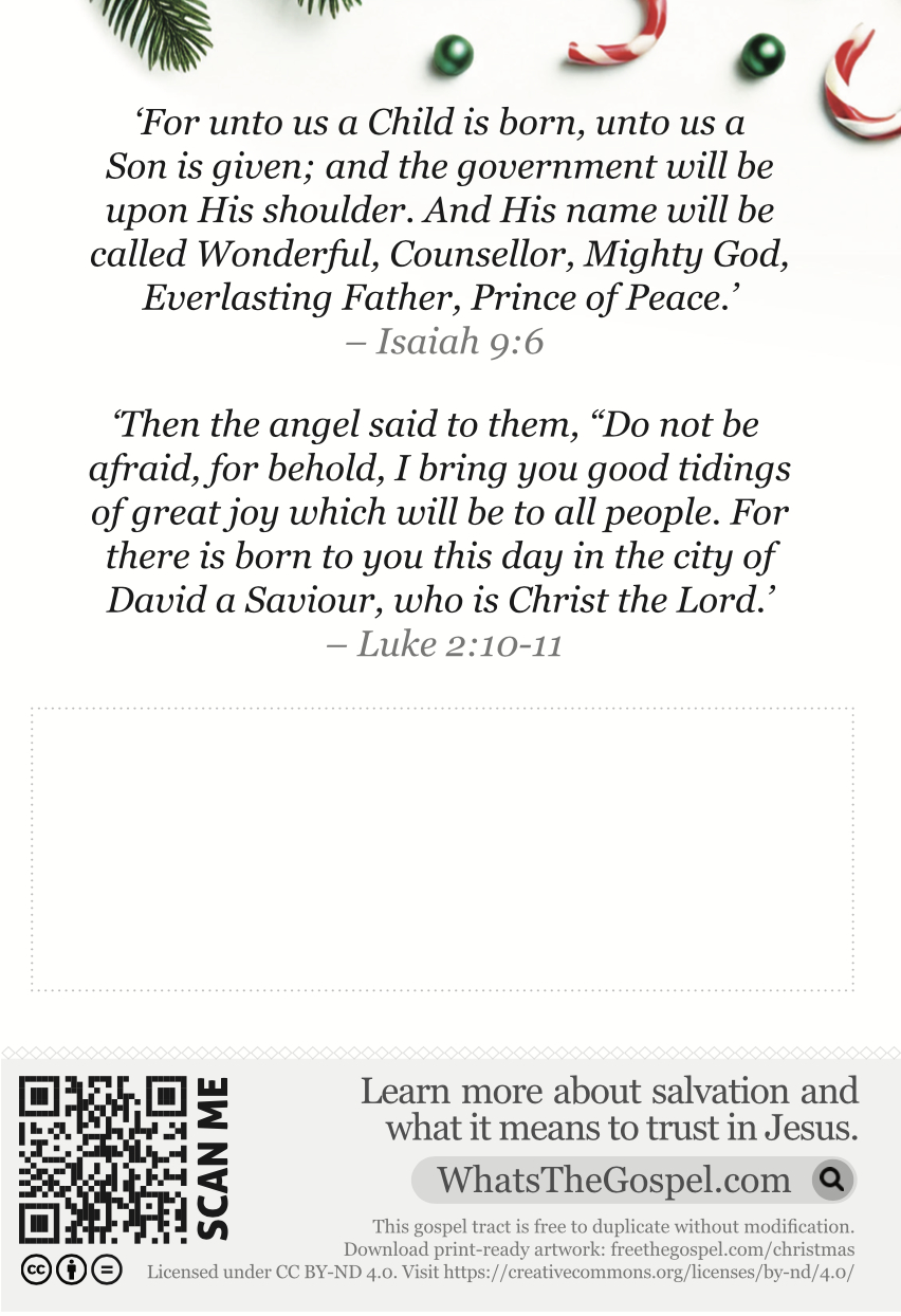 A Christmas Gift – Gospel Tract (100Pk) – Living Waters Down Under within Free Printable Christmas Tracts