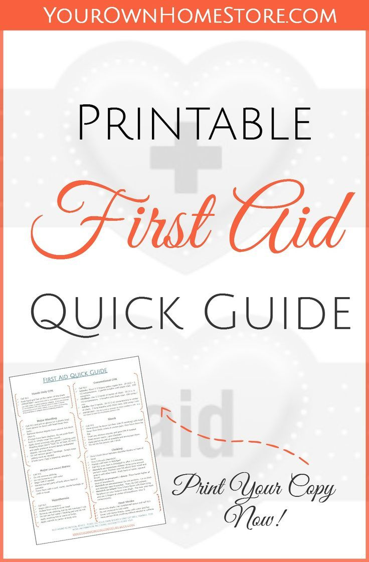 A Free Printable First Aid Guide with regard to Free Printable First Aid Guide