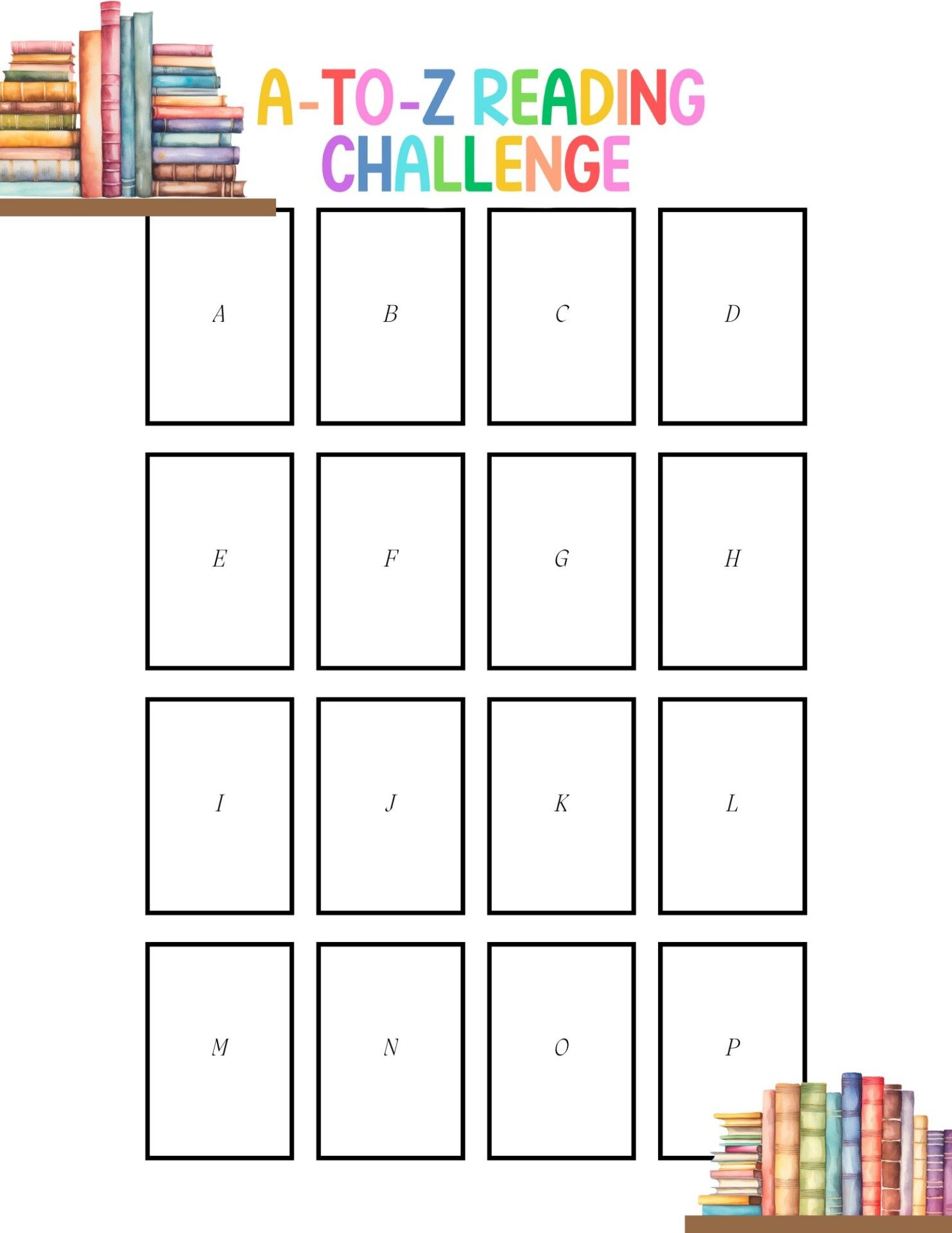 A-To-Z Reading Challenge | Gabby'S Happy Place with Reading A To Z Free Printable Books