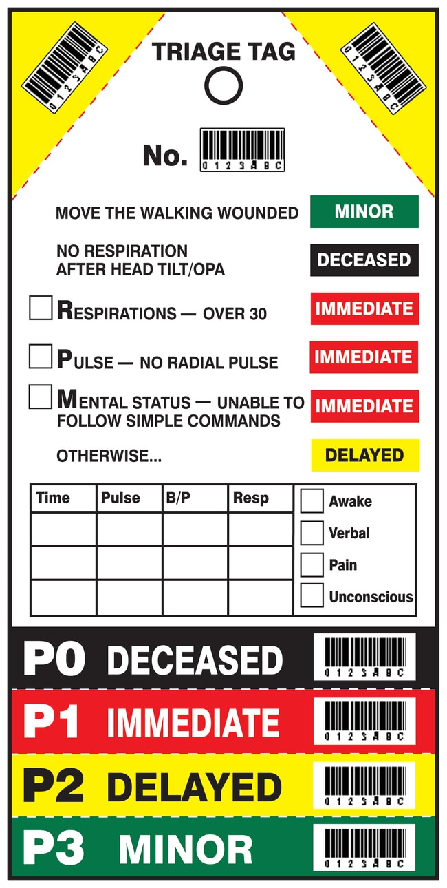 Accuform Signs Triage Tags within Free Printable Triage Tags