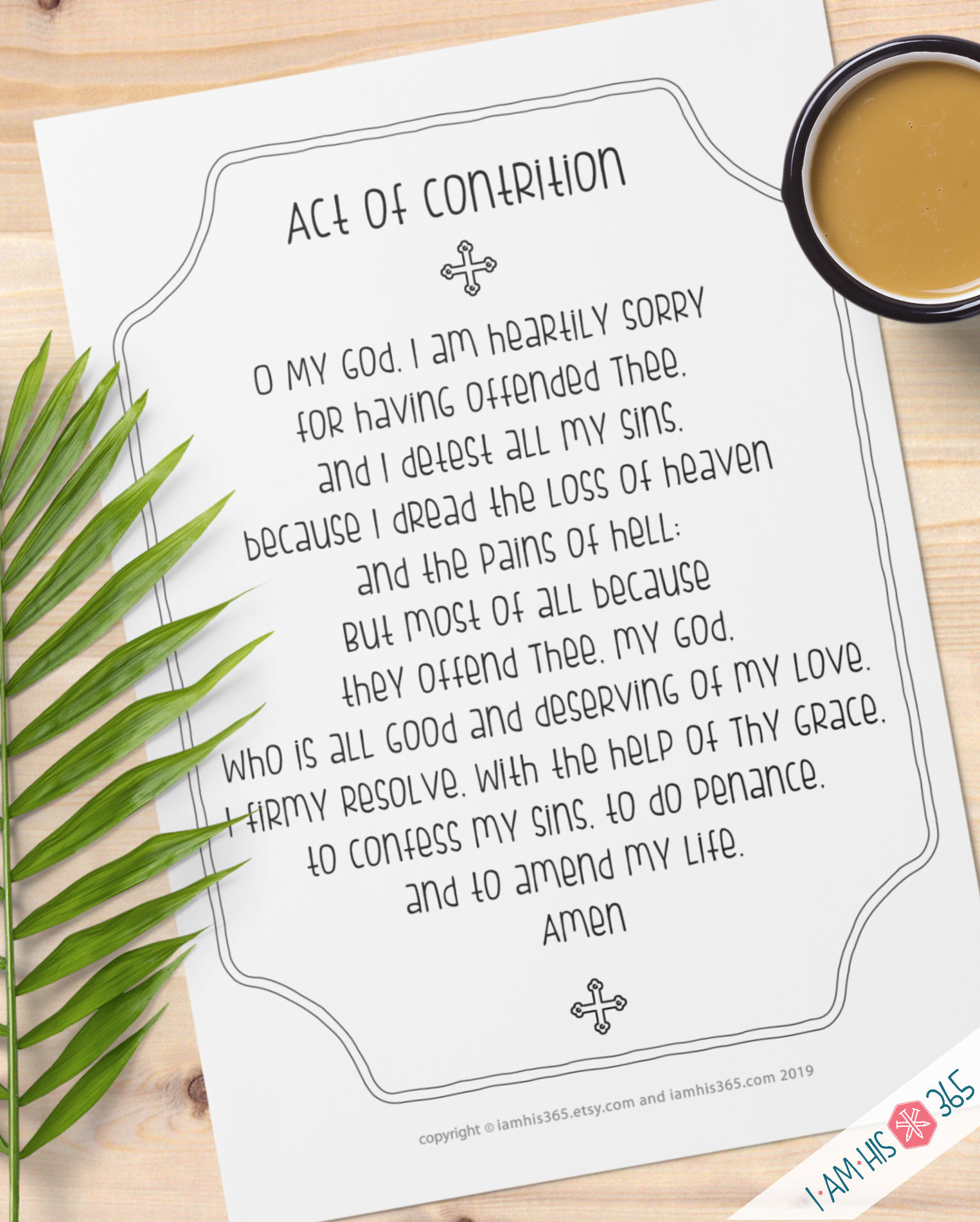 Act Of Contrition Prayer Print - Catholic Prayer Printable for Free Printable Act Of Contrition