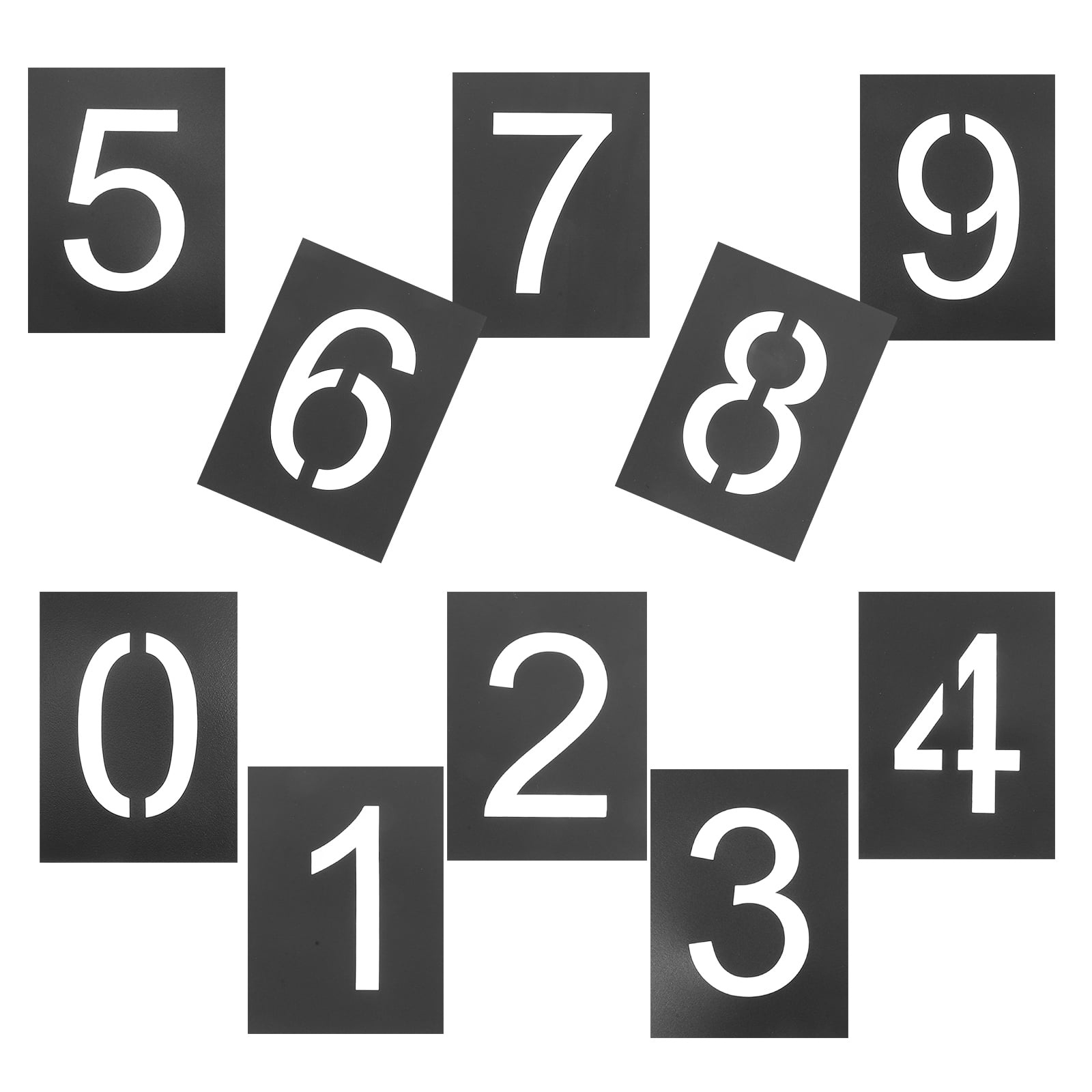 Address Plate Template Curb Painting Stencils Address Painting Stencils Number Stencils 0-9 within Printable Curb Number Stencils