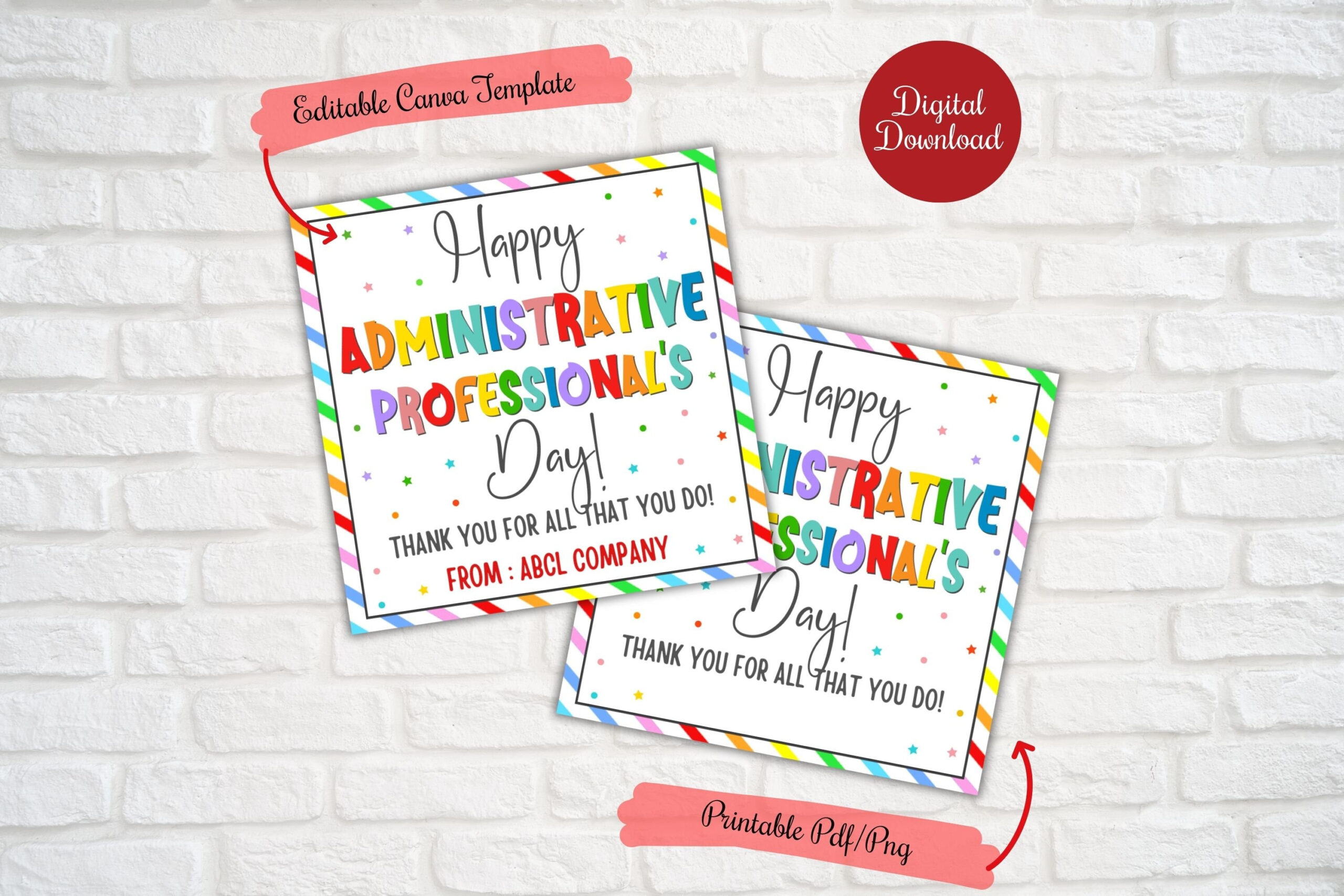 Admin Professional&amp;#039;S Day Gift Tag, Administrative Assistant intended for Free Printable Administrative Professionals Day Greeting Cards