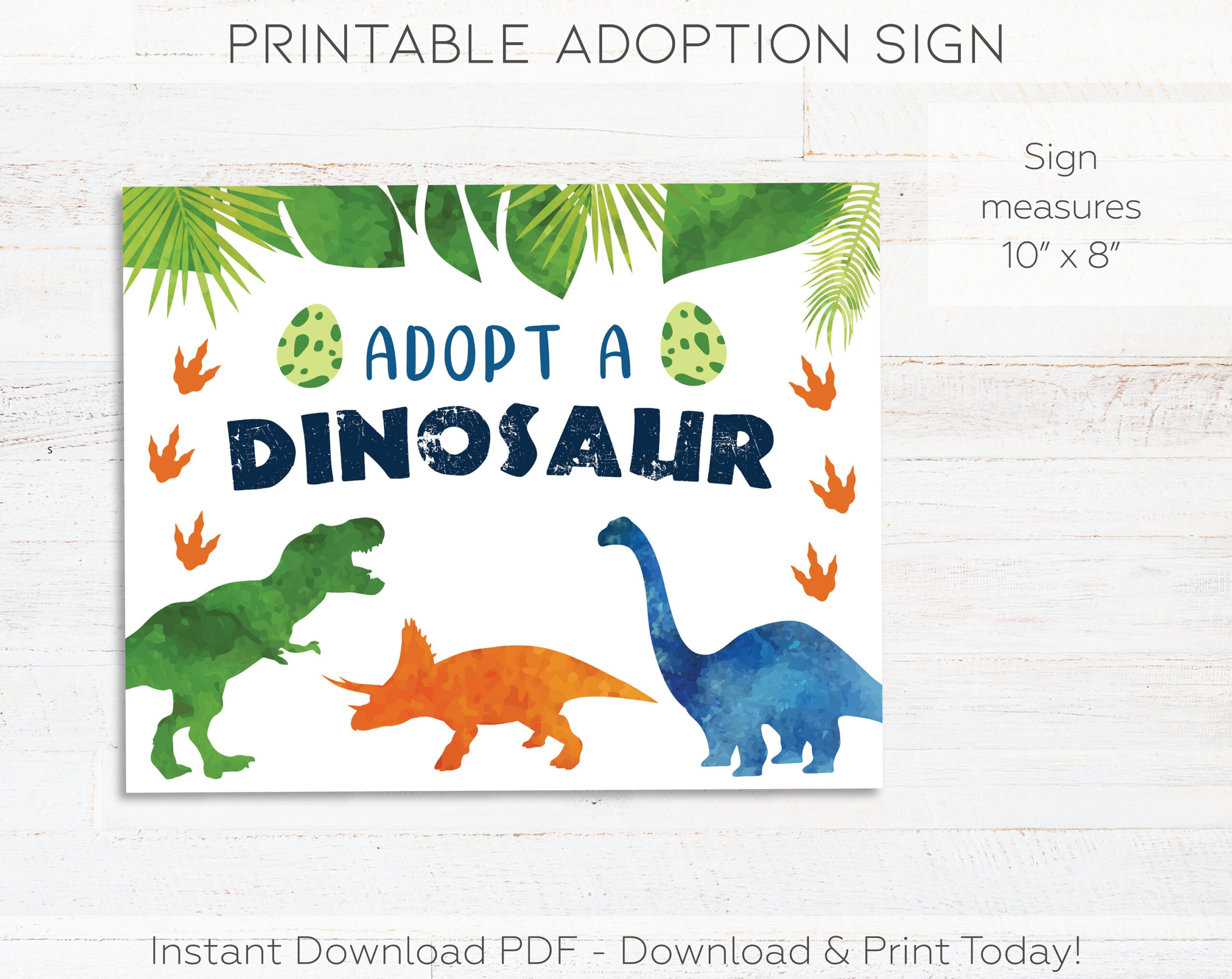 Adopt A Dinosaur Printable Sign &amp;amp; Dinosaur Adoption Certificates inside Adopt A Dinosaur Sign Free Printable