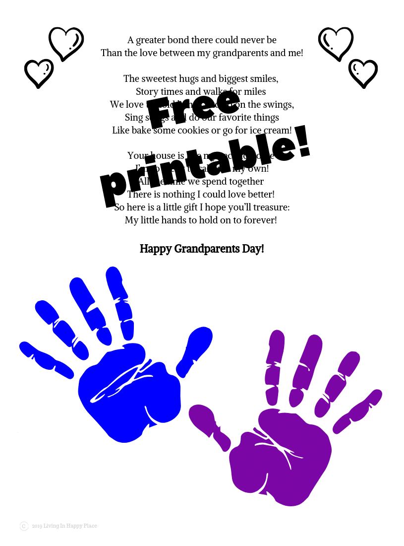 Adorable Fingerprint Poem For Grandparents Day From Kids! Free pertaining to Free Printable Grandparents Day Poems