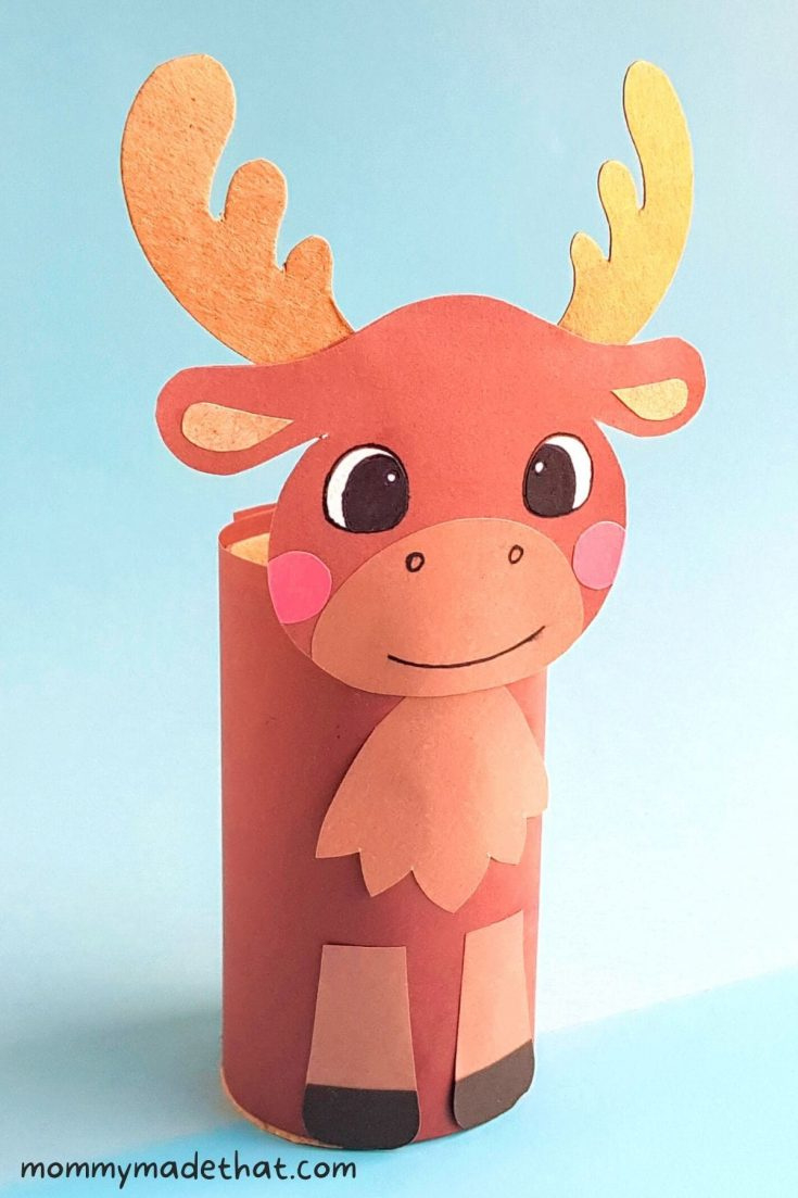Adorable Toilet Paper Roll Moose Craft (+Free Template) in Moose Templates Free