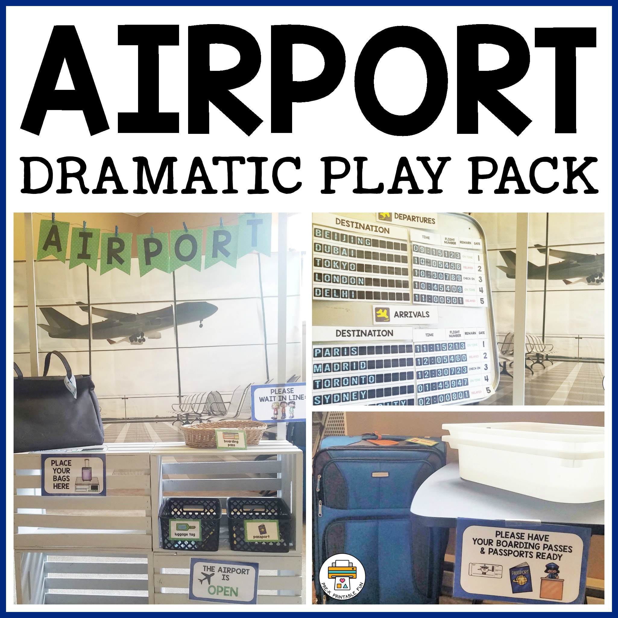 Airport Dramatic Play Pack regarding Free Airport Role Play Printables