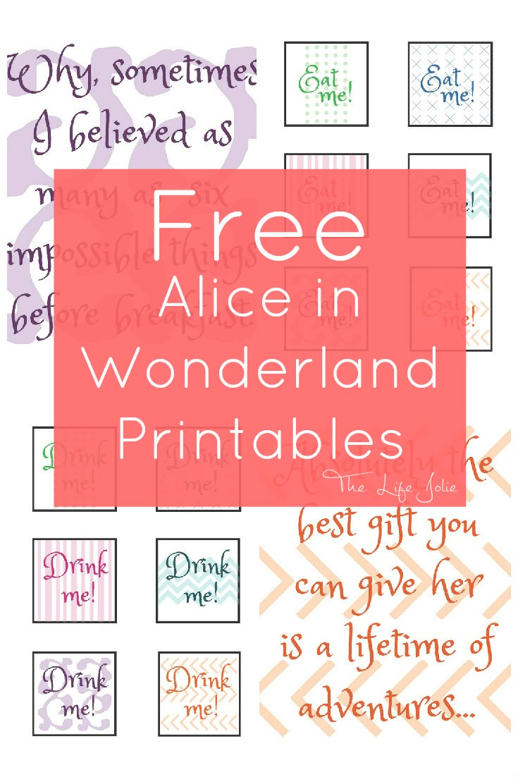 Alice In Wonderland Signs And Free Printables regarding Alice in Wonderland Free Printable Signs