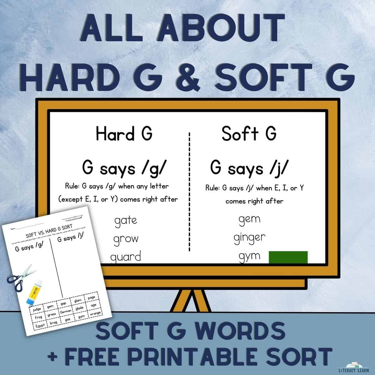 All About Hard G And Soft G Words: Free Worksheet - Literacy Learn inside Free Printable Level G Books