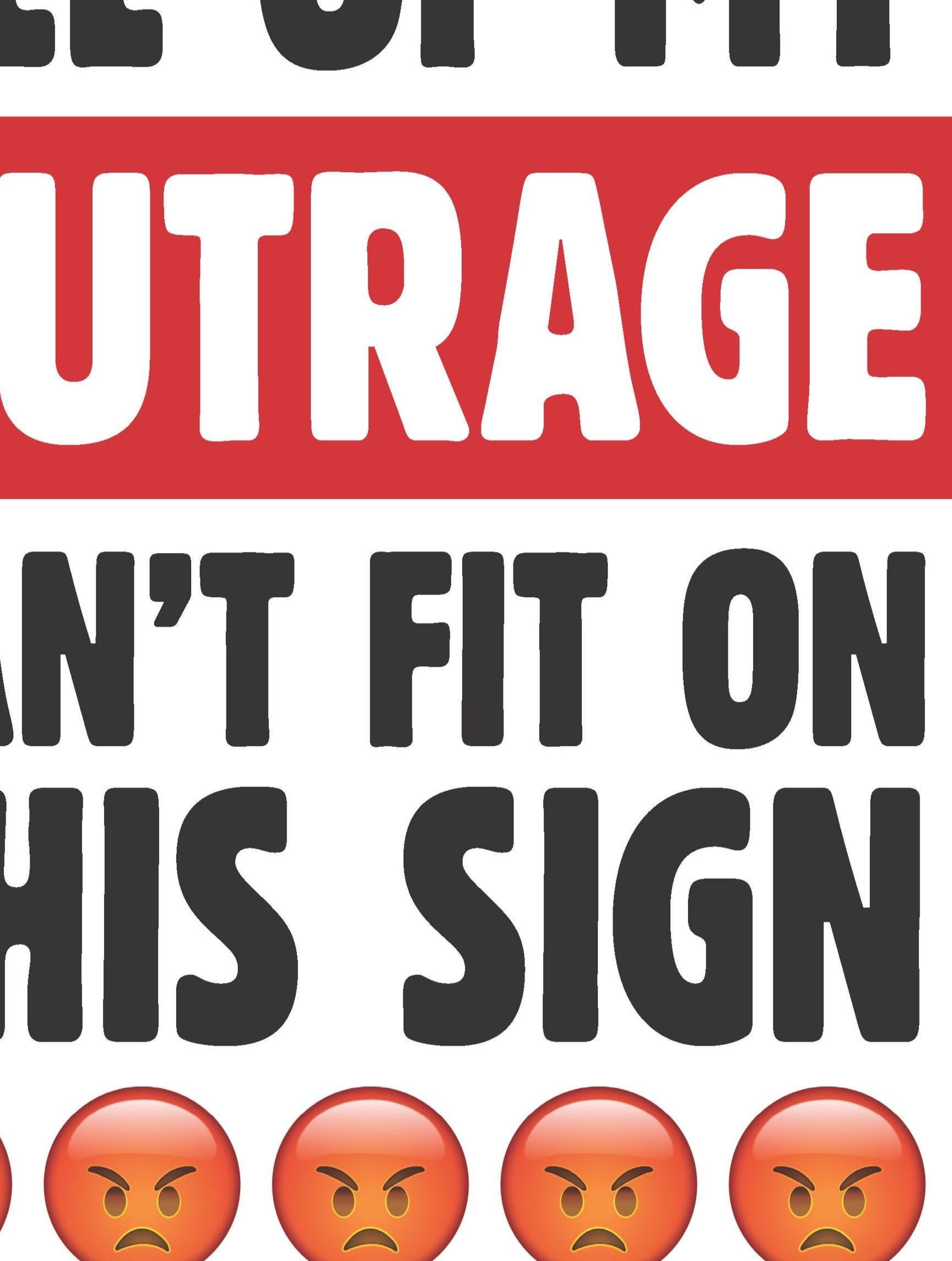 All Meine Empörung Druckbare Demonstration Poster | Anti-Trumpf-Protest-Schild within Free Printable Protest Signs