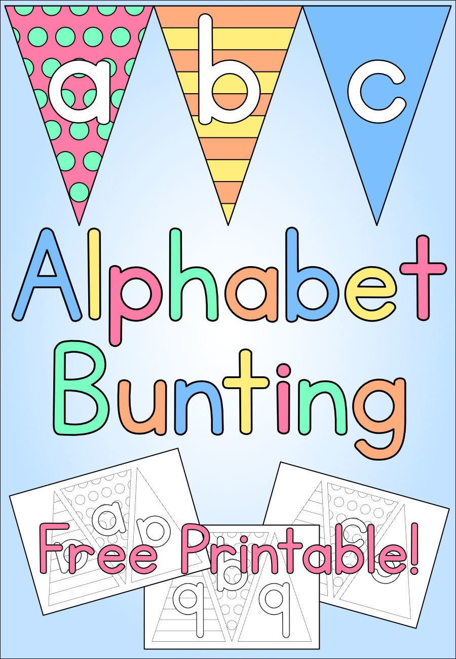 Alphabet Bunting Kids Craft – Free Printable | Mama Geek with regard to Free Bunting Template