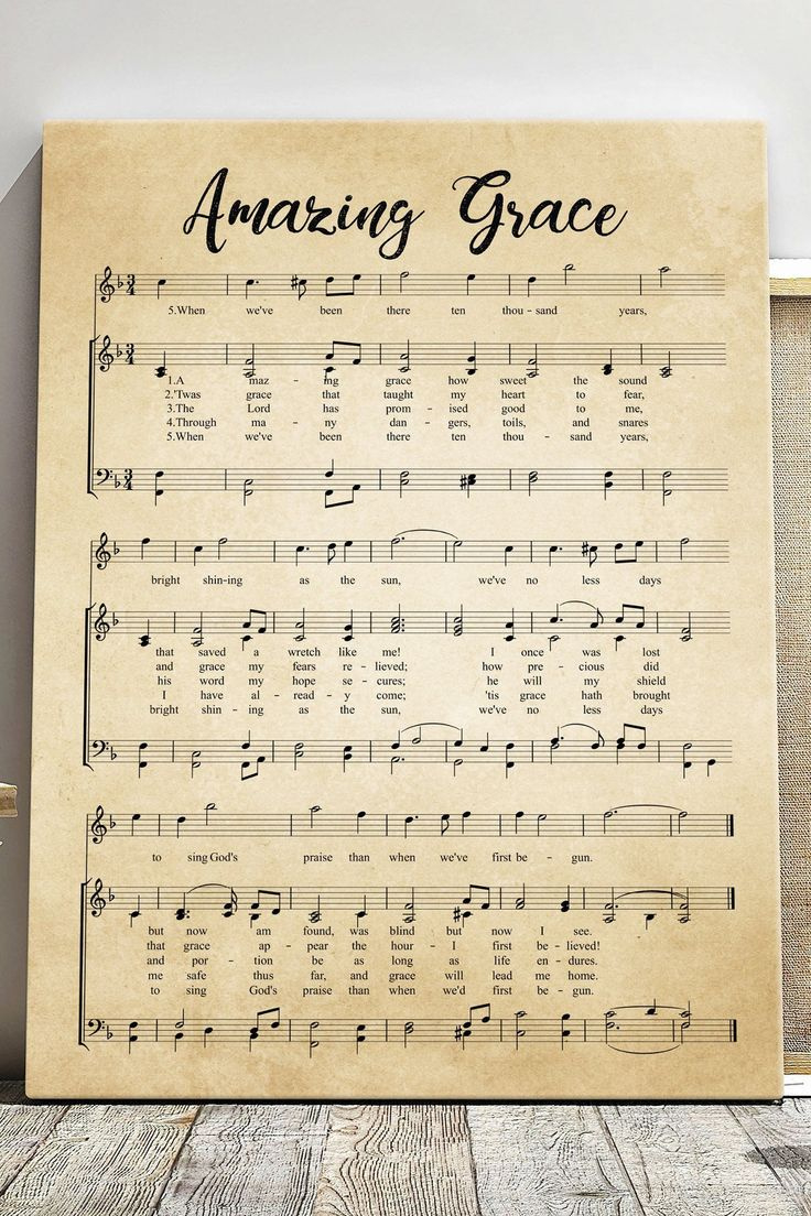 Amazing Grace Print, Amazing Grace Music Sheets Printable Vintage regarding Free Printable Christian Music Lyrics