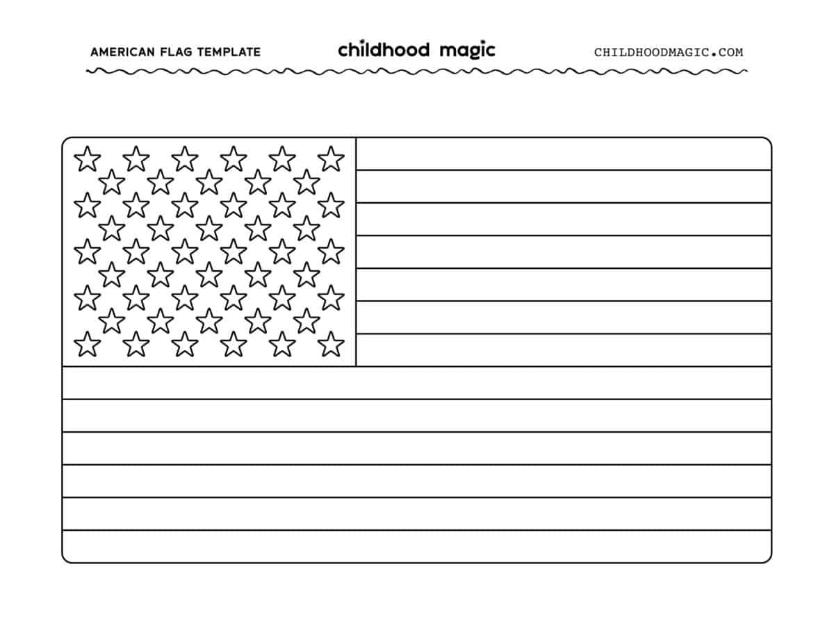American Flag Printable - Childhood Magic inside Free Printable Printable American Flag