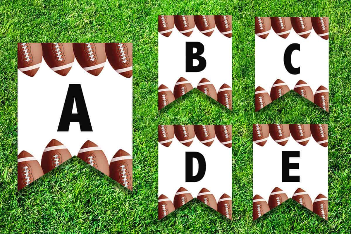 American Football Letters Banner | Mrs. Merry throughout Free Printable Football Letters