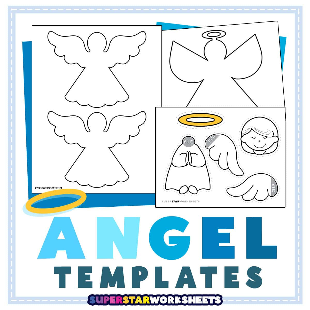 Angel Template (Free Printables) - Superstar Worksheets with regard to Free Printable Wooden Angel Patterns