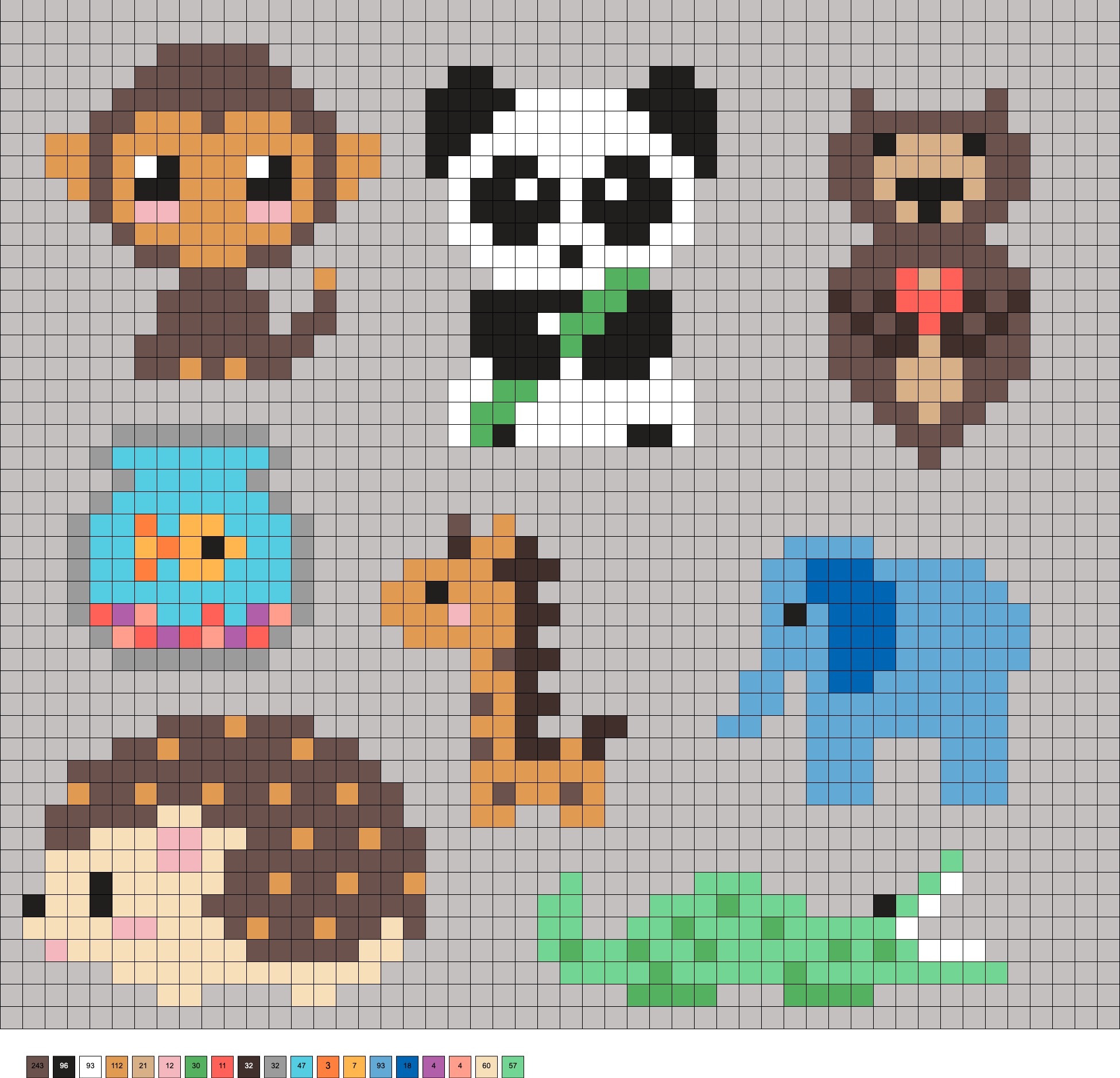 Animal Perler Beads (60+ Free Patterns!) - Diy Candy intended for Free Printable Animal Bead Patterns