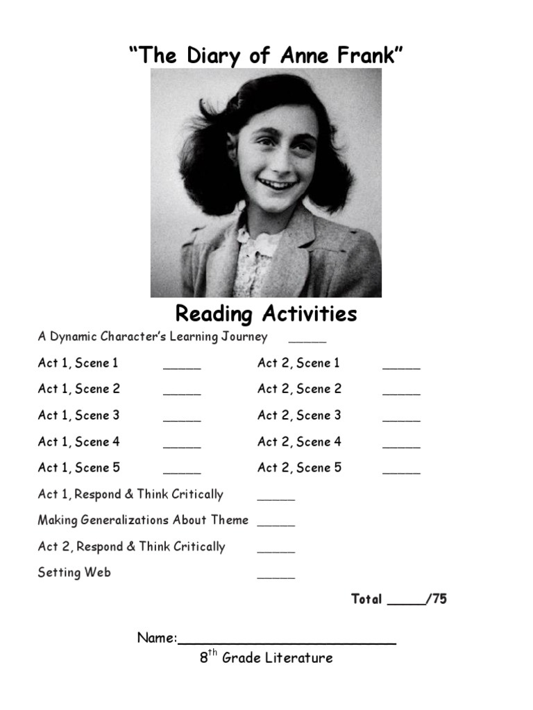 Anne Frank Worksheet | Pdf - Worksheets Library pertaining to Anne Frank Free Printable Worksheets