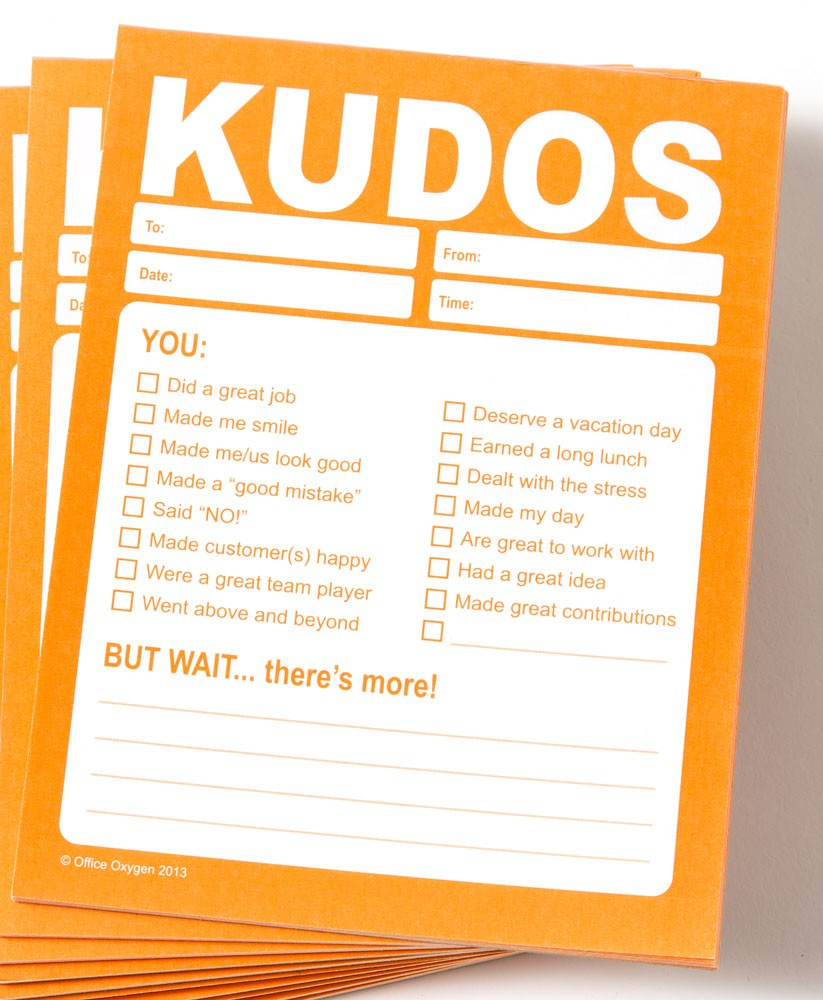 Appreciation Cards, Kudo Wall And Kudo Box • Plays-In-Business with regard to Free Kudos Template