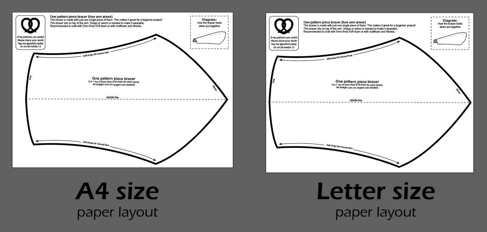 Arm Armor (Bracers) Pattern Collection - 10 Patterns in Printable Leather Bracer Pattern