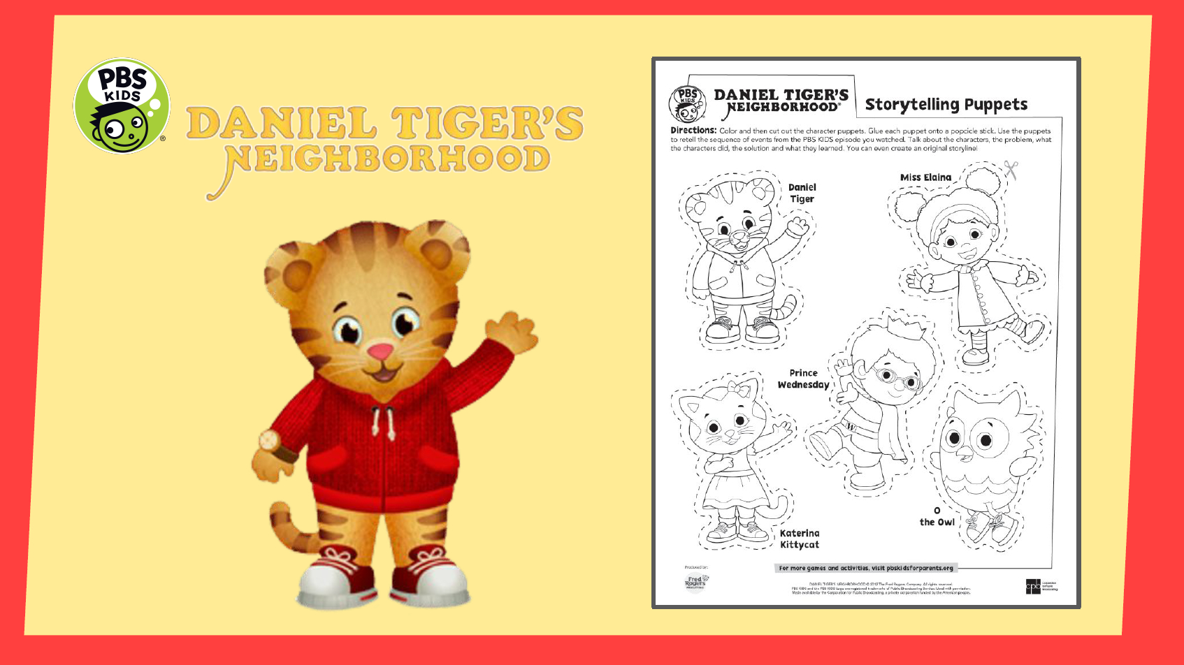 Arts And Craft | Daniel Tiger&amp;#039;S Neighborhood | Pbs Learningmedia intended for Daniel Tiger Free Printables