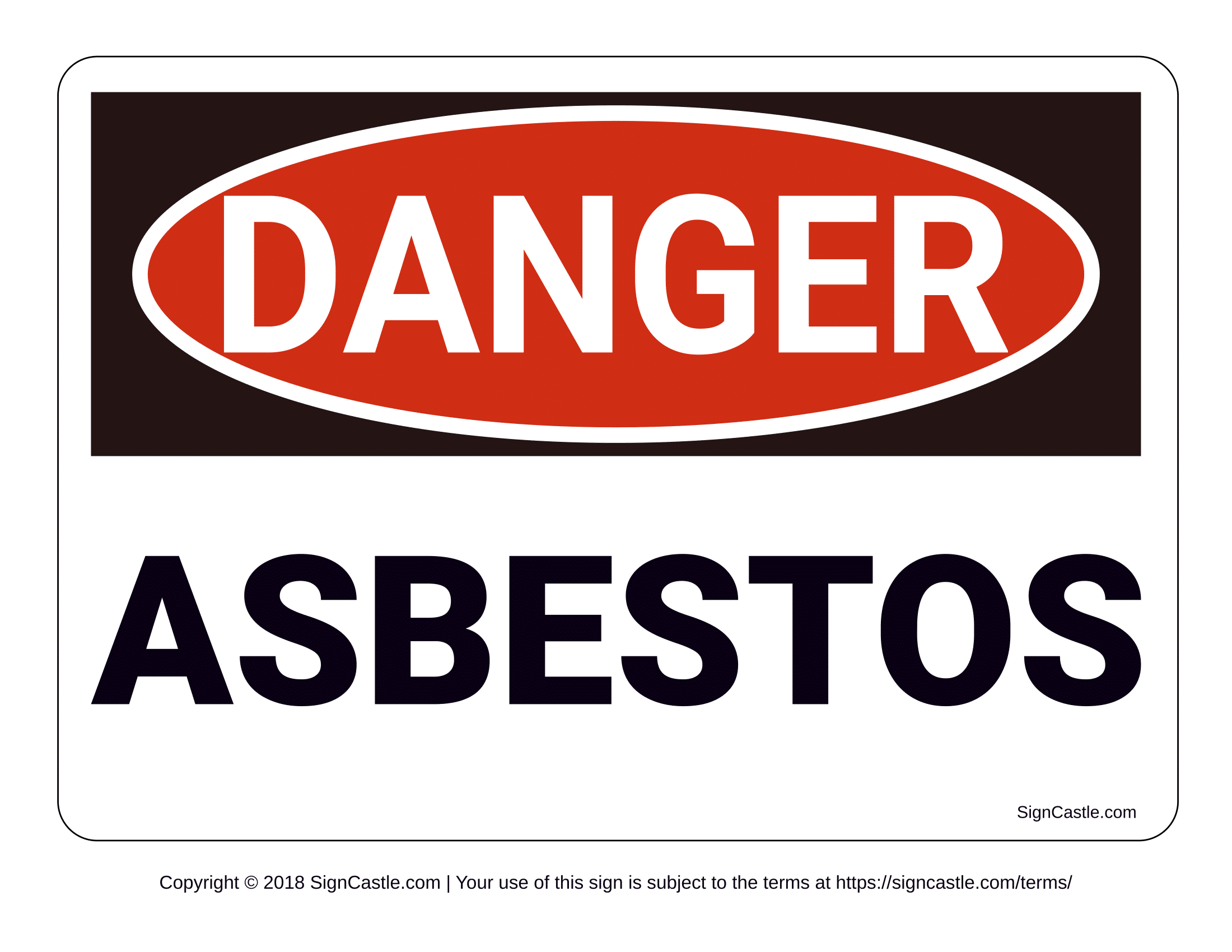 Asbestos Warning Signs | Poster Template with Free Printable Asbestos Warning Signs