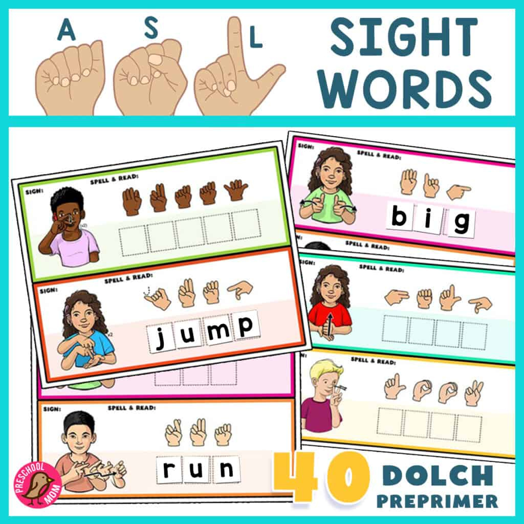 Asl Sight Word Mats - Preschool Mom inside Free Printable Sign Language Phrases
