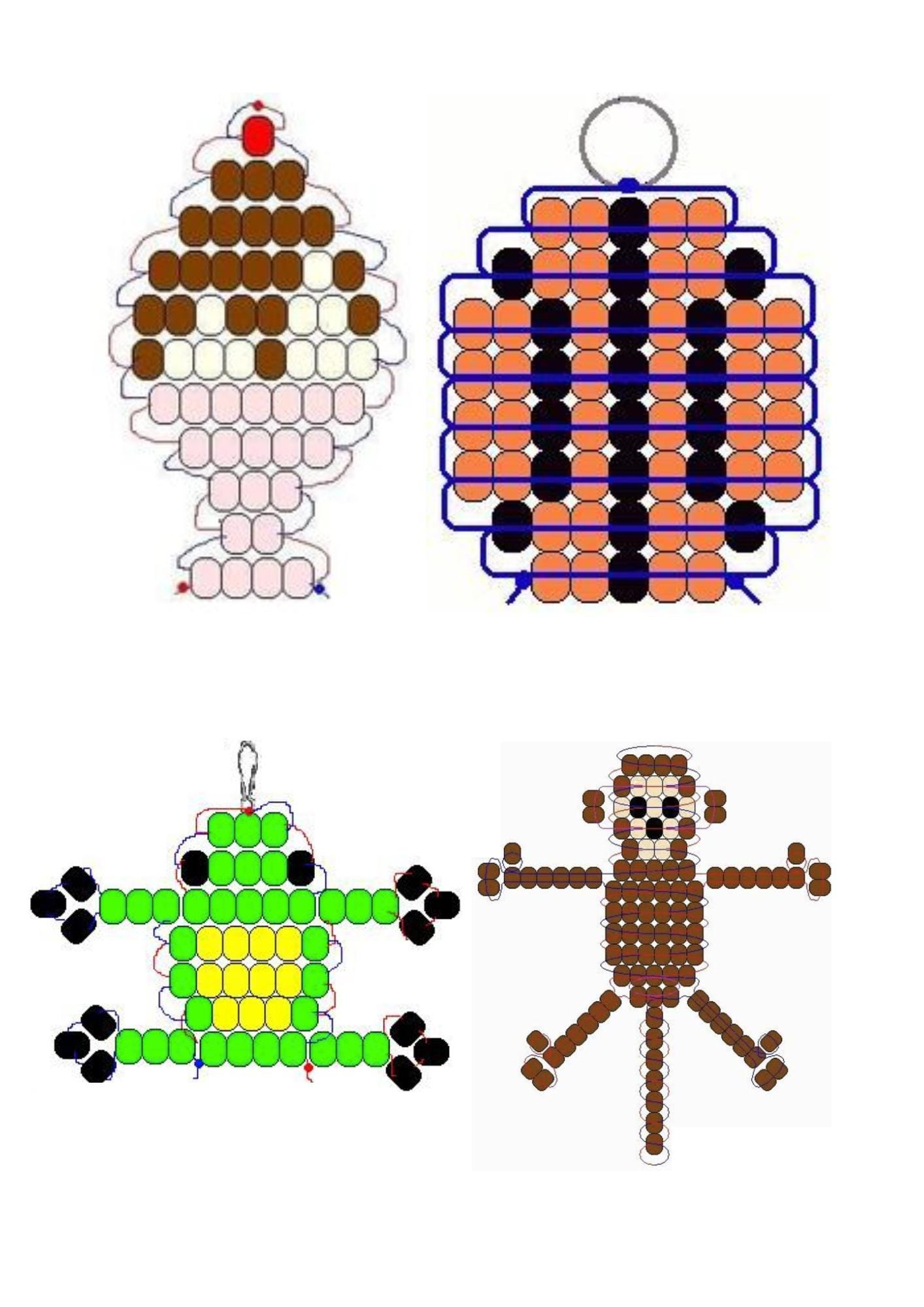 Assorted Pony Bead Patterns - Etsy intended for Printable Pony Bead Patterns