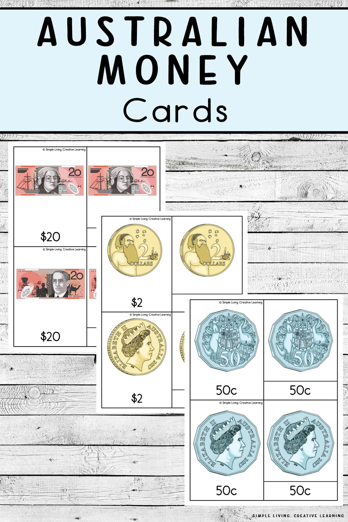 Australian Money Cards - Simple Living. Creative Learning for Free Australian Money Printables