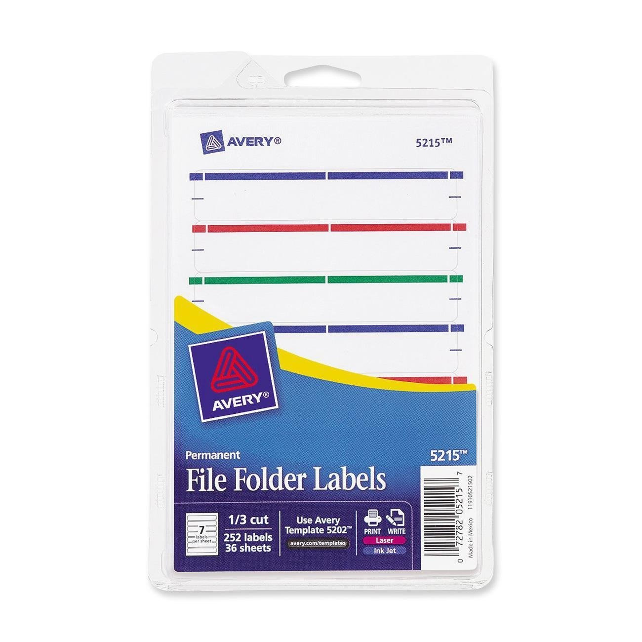 Avery Labels Print Or Write Filing Labels - 5202 - Template - 7 in Free Avery Label Template 5202