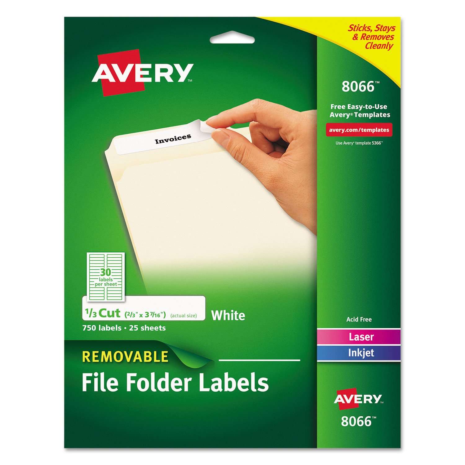 Avery Removable File Folder Labels With Sure Feed Technology, 0.66 within Free Template For Avery 5366 File Folder Labels