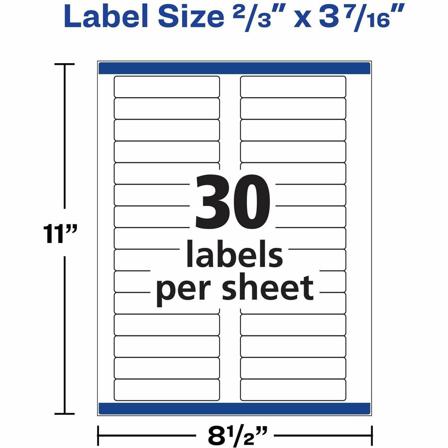 Avery Tab Labels Avery 8366 Permanent File Labels - 750 Pack with regard to Avery 8366 Template Free