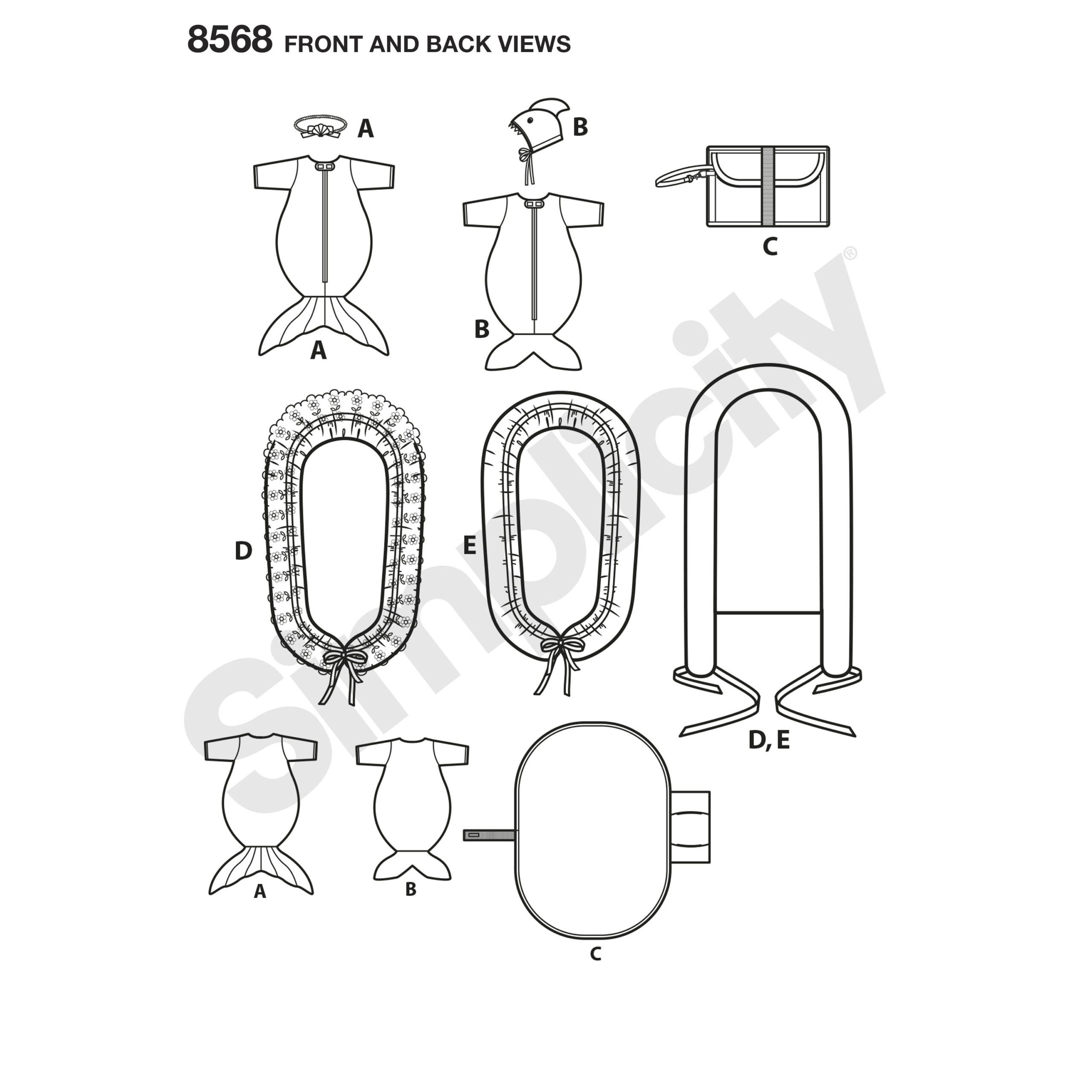 Baby Accessories, Sizes: Os (One Size), Simplicity Pattern #8568 intended for Free Printable Baby Nest Pattern