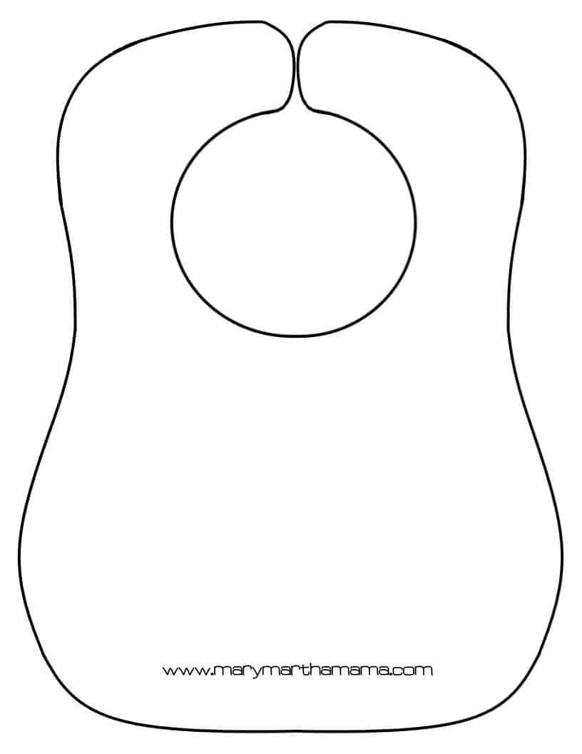 Baby Bib Pattern And Stepstep Tutorial – Mary Martha Mama pertaining to Free Printable Baby Bib Template