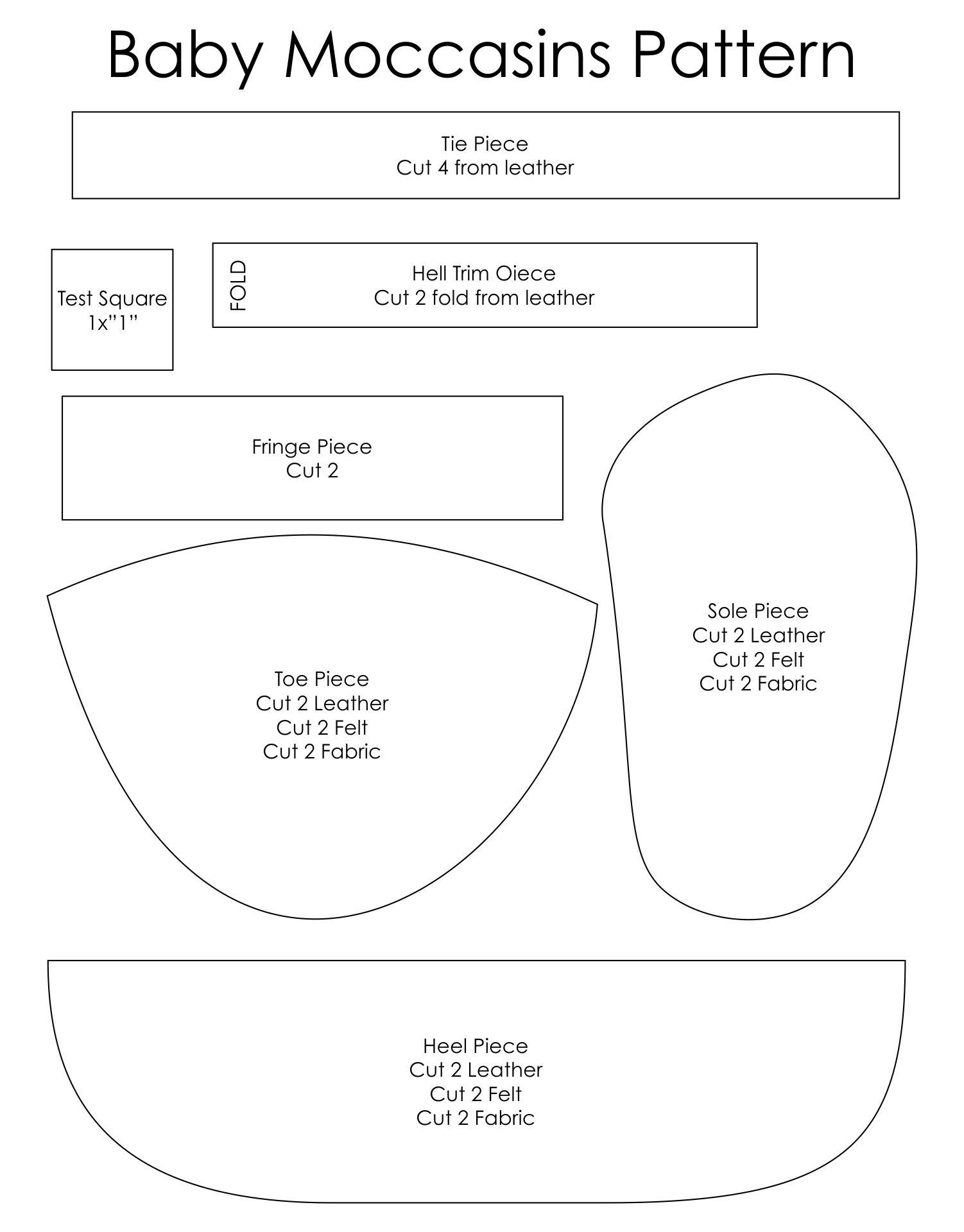 Baby Moccasin Pattern - 10 Free Pdf Printables | Printablee regarding Free Printable Baby Moccasin Pattern
