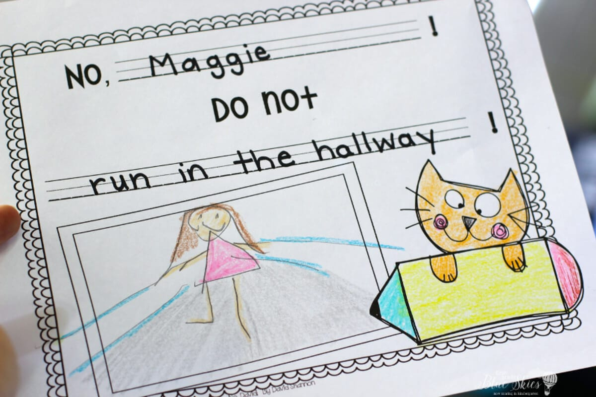 Back To School Activities &amp;amp; No, David! Freebie : Blue Skies With in Free No David Printables