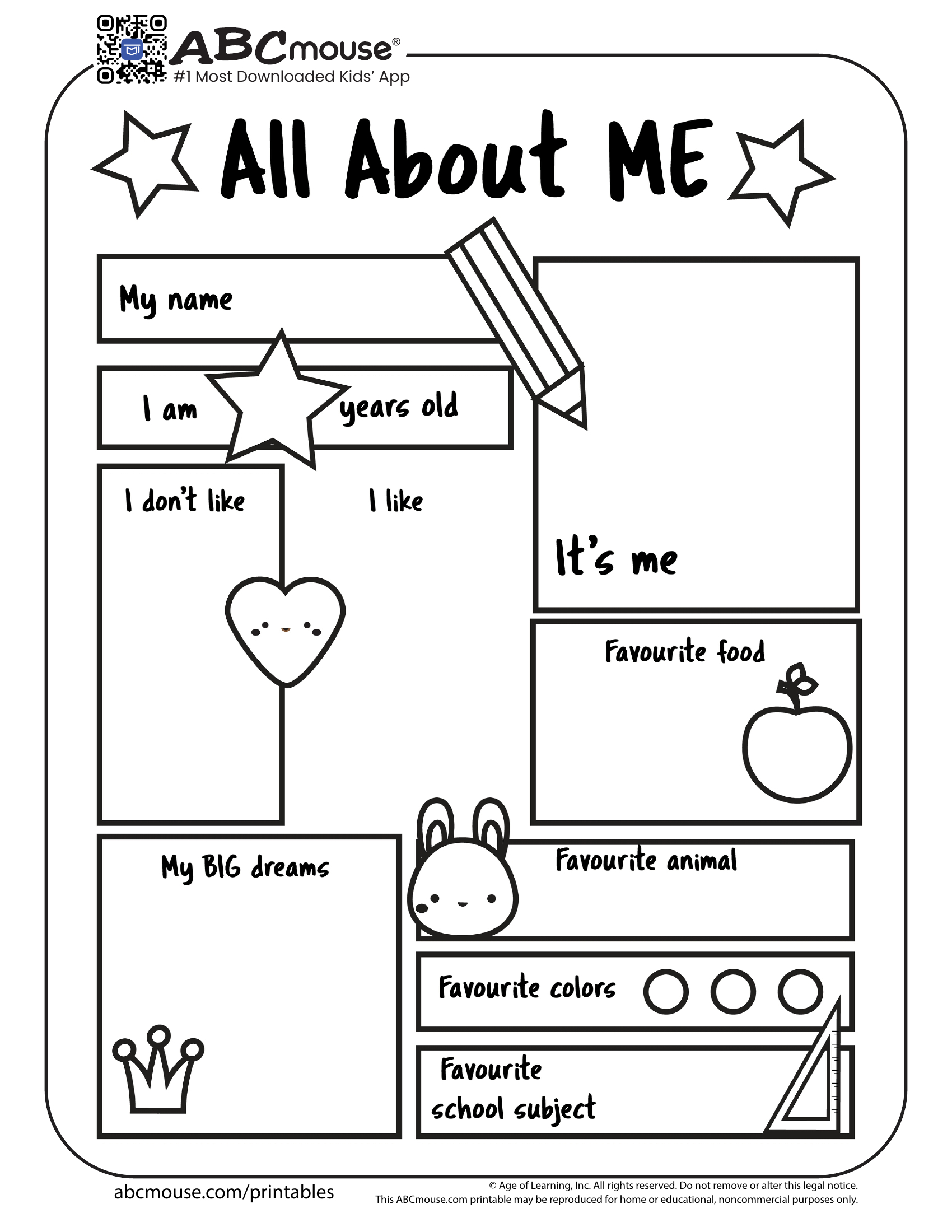 Back To School Worksheets For Kids | Abcmouse pertaining to Abc Mouse Free Printables