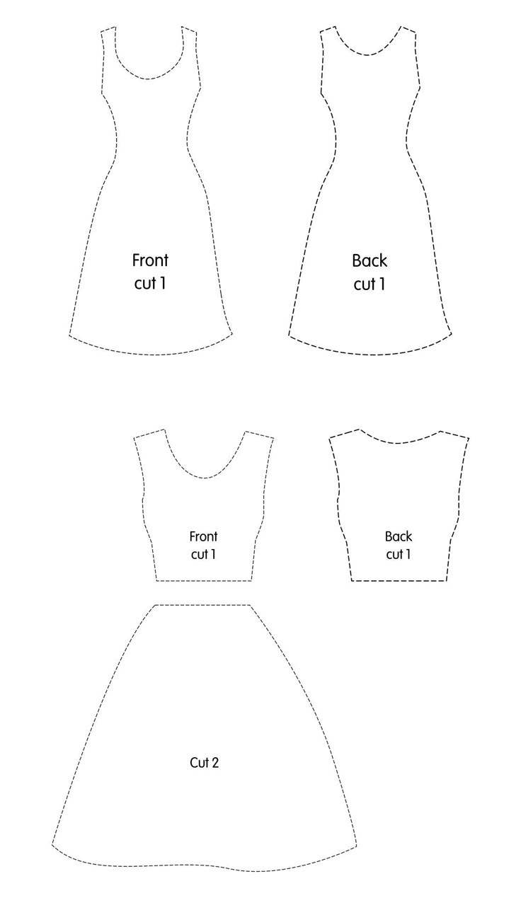 Barbie Clothes Templates - 20 Free Pdf Printables | Printablee for Free Printable Patterns For Barbie Doll Clothes