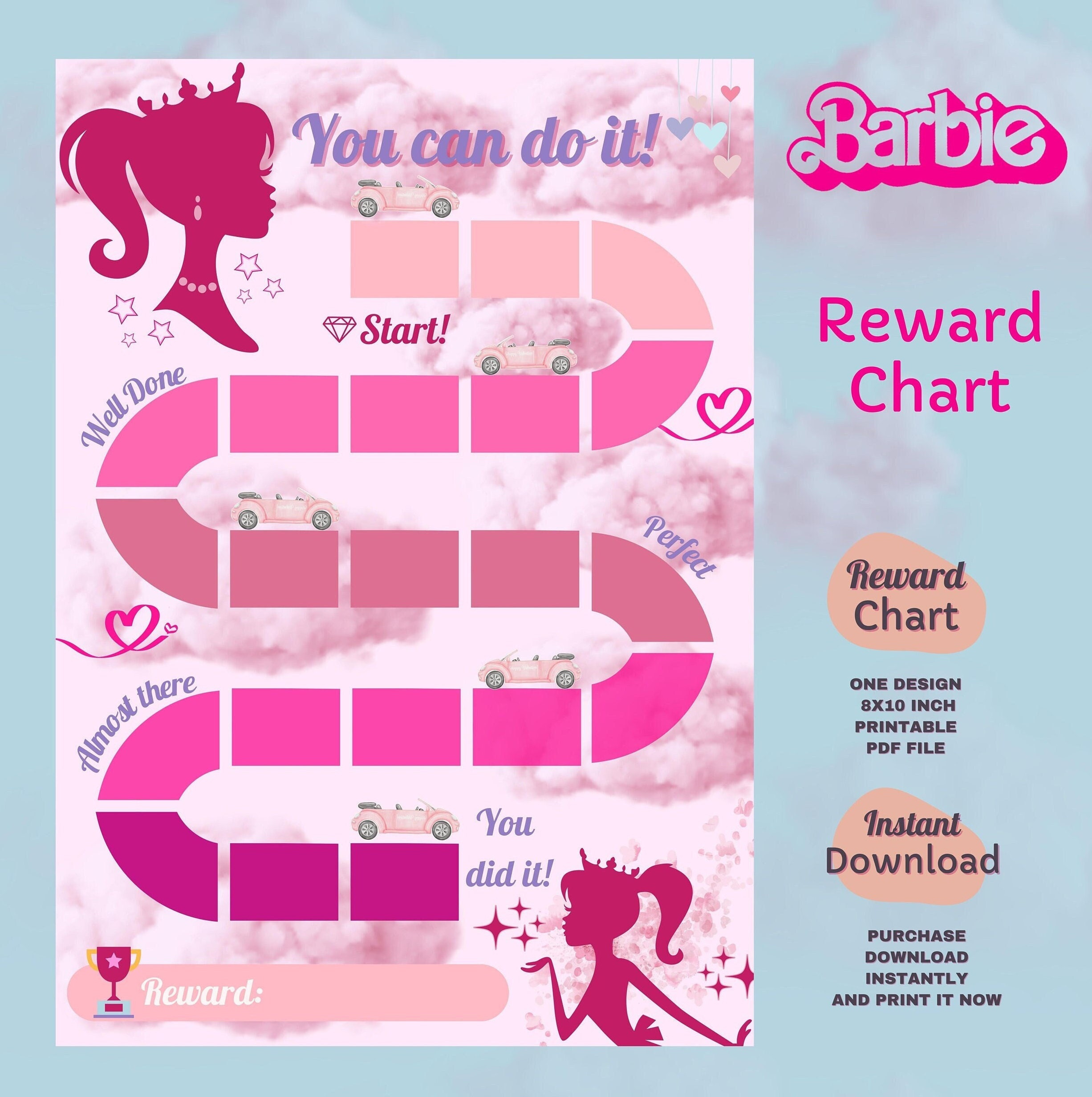 Barbie Princess Reward Chart , Positive Reinforcement For Girls pertaining to Barbie Reward Charts Free Printable