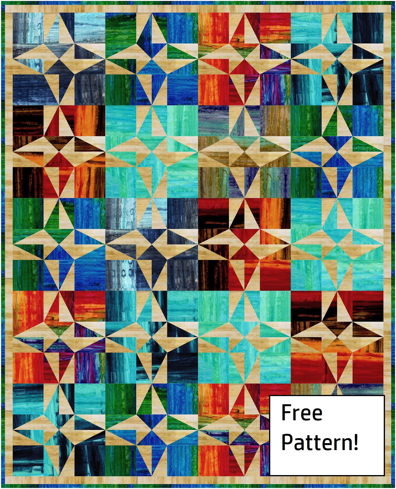 Barn Quilt Pattern To Make With Fabric - Pieced Brain inside Free Printable Barn Quilt Patterns To Download