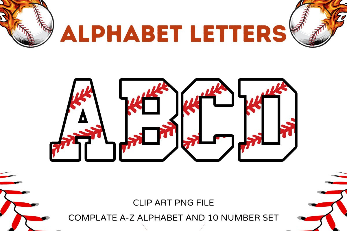 Baseball Alphabet Varsity Sport Letters Clipart (2989095) pertaining to Free Printable Baseball Alphabet Letters