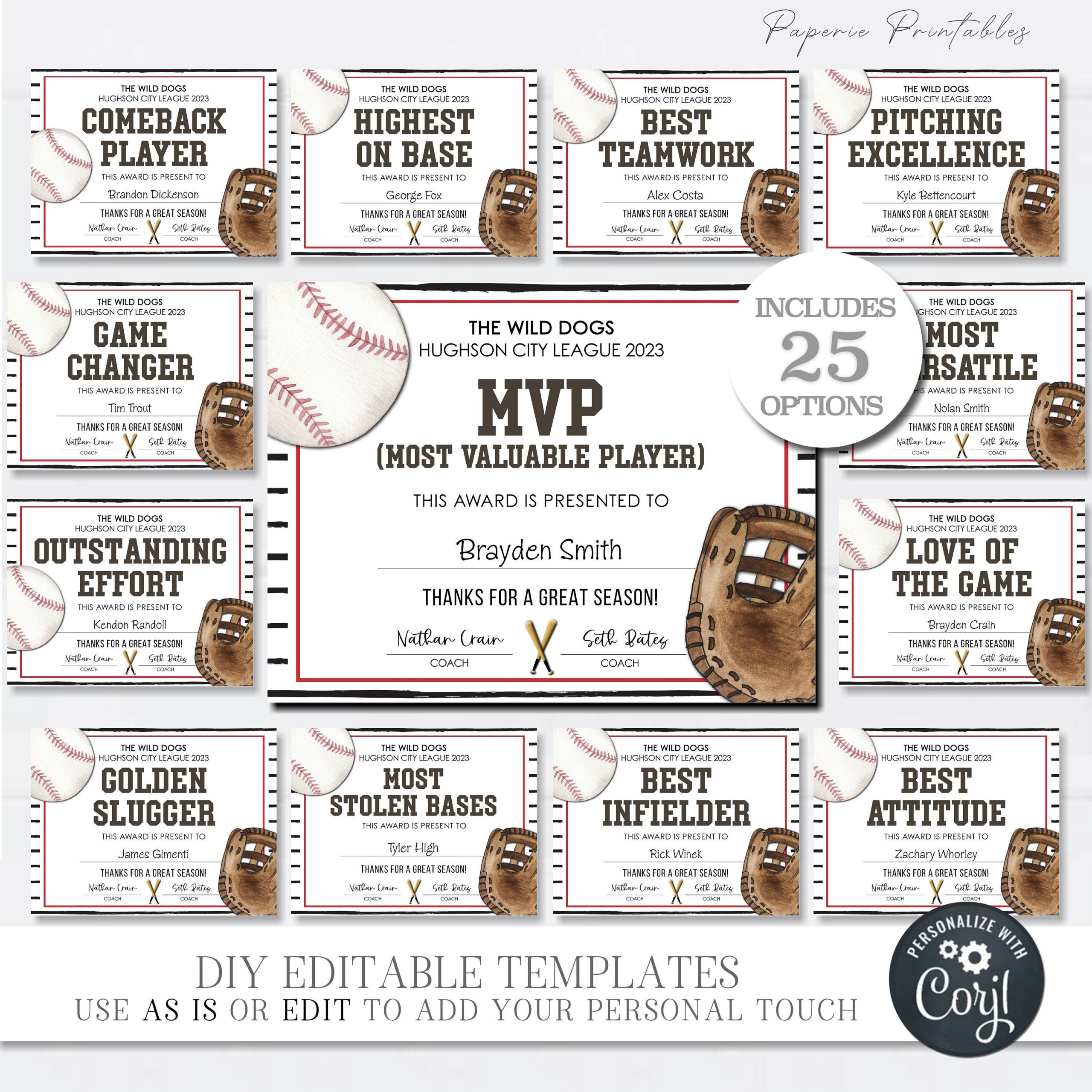 Baseball Awards Printable - Printable Party Favors for Free Printable Baseball Award Certificates