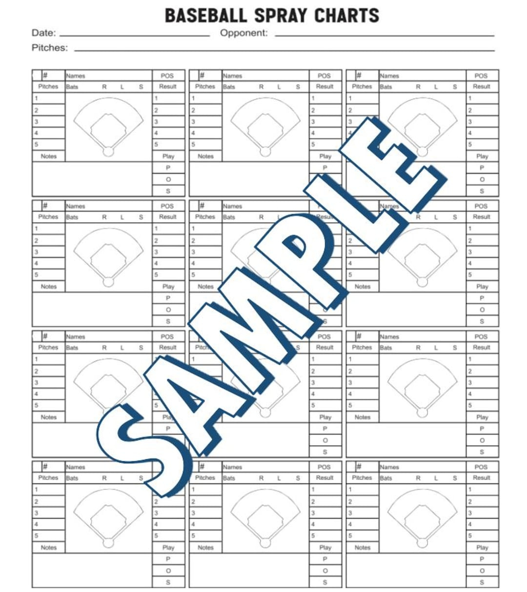 Baseball Spray Chart: Druckbare Charts Zur Kartierung Der Schlager for Free Printable Baseball Spray Charts